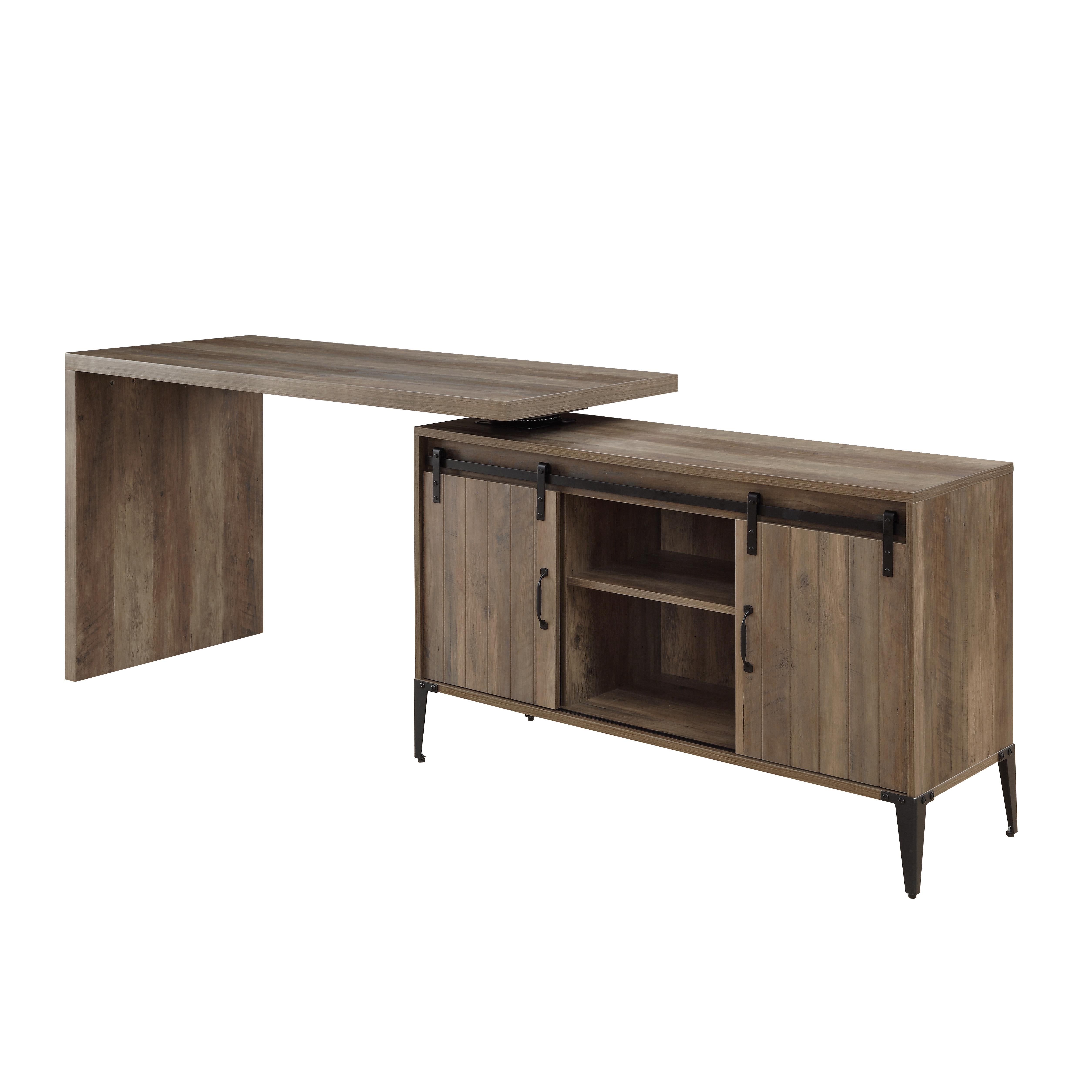 ACME Zakwani - Writing Desk - Rustic Oak | Meri Furniture