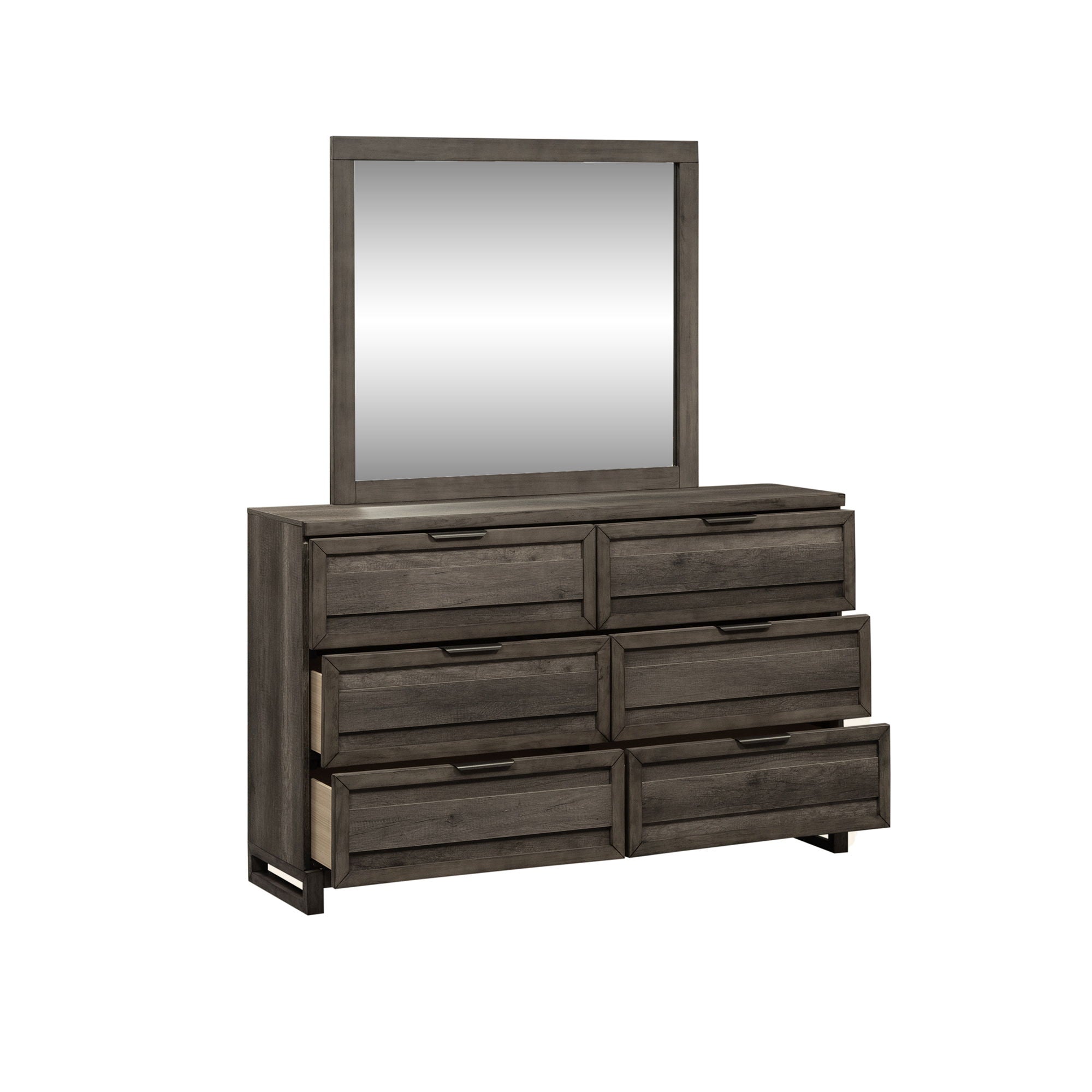 Liberty Furniture Tanners Creek - Dresser & Mirror - Dark Gray | Meri Furniture
