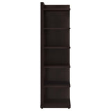 Alder - 6-Shelf Corner Bookcase - Cappuccino