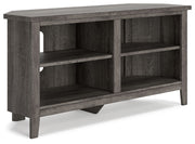Signature Design by Ashley® Arlenbry - Gray - Small Corner TV Stand | Meri Furniture