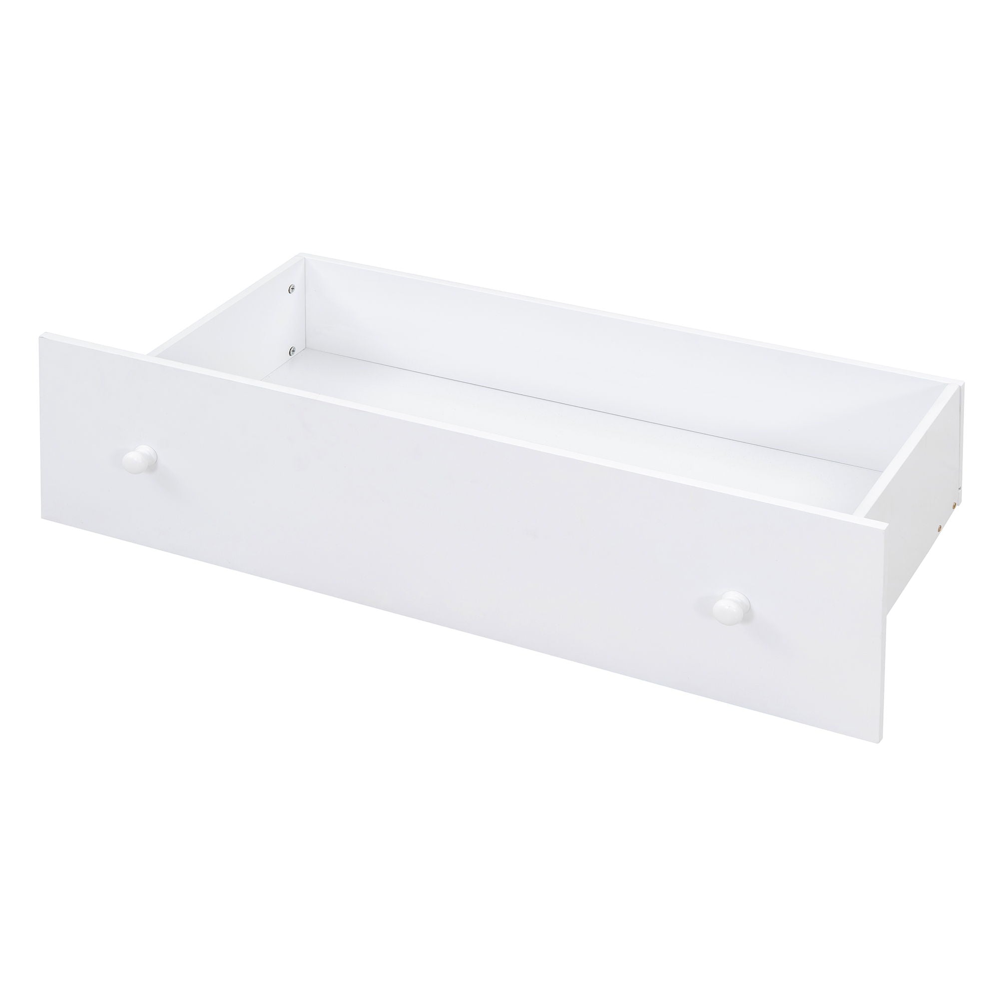 Loft Platform Bed With 7 Drawers And Full Guardrails, Modern L Shaped Space Savin