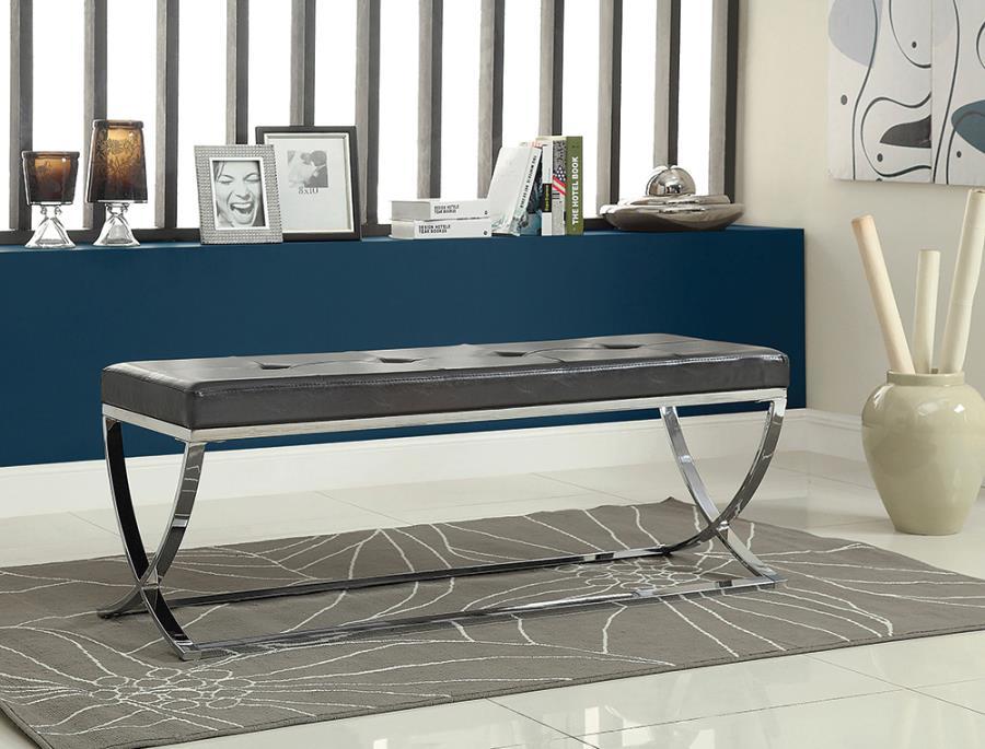 Coaster Fine Furniture Walton - Leatherette Upholstered Tufted Accent Bench | Meri Furniture