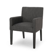 Contemporary Armchair With Track Arms - Charcoal
