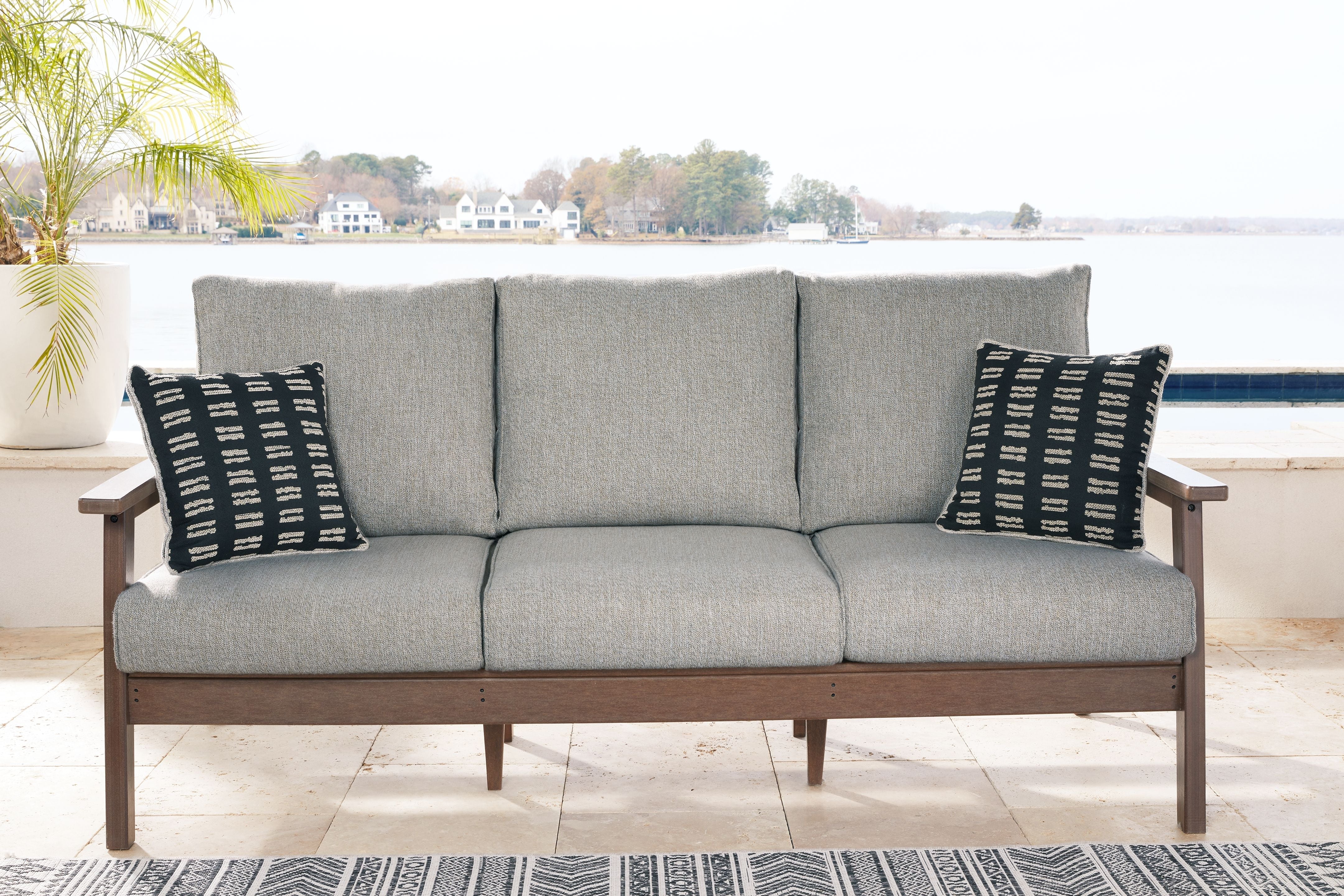 Signature Design by Ashley® Emmeline - Brown / Beige - Sofa With Cushion | Meri Furniture