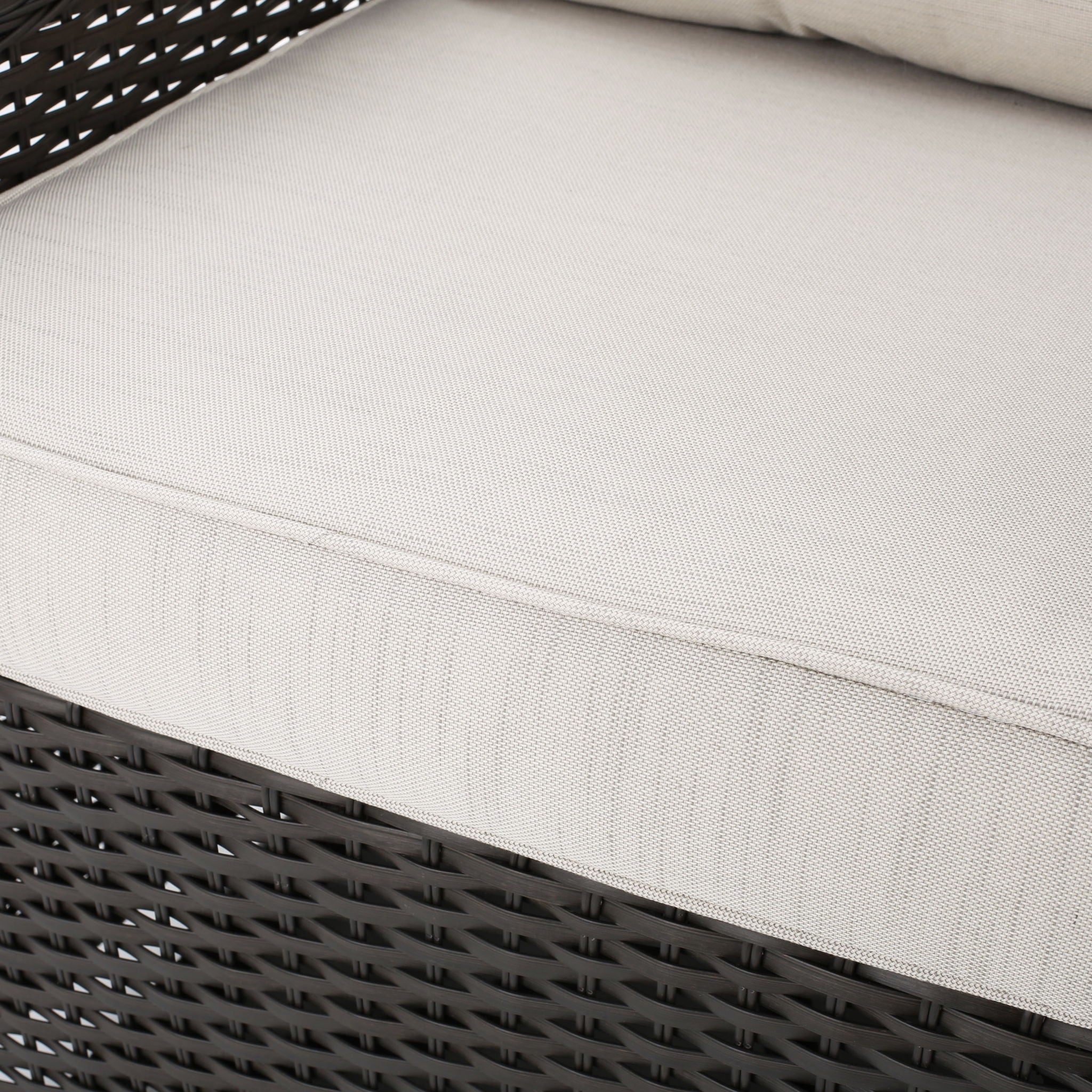 Amaya - Outdoor Swivel Rocker Chair With Water Resistant Cushions - Brown / Beige