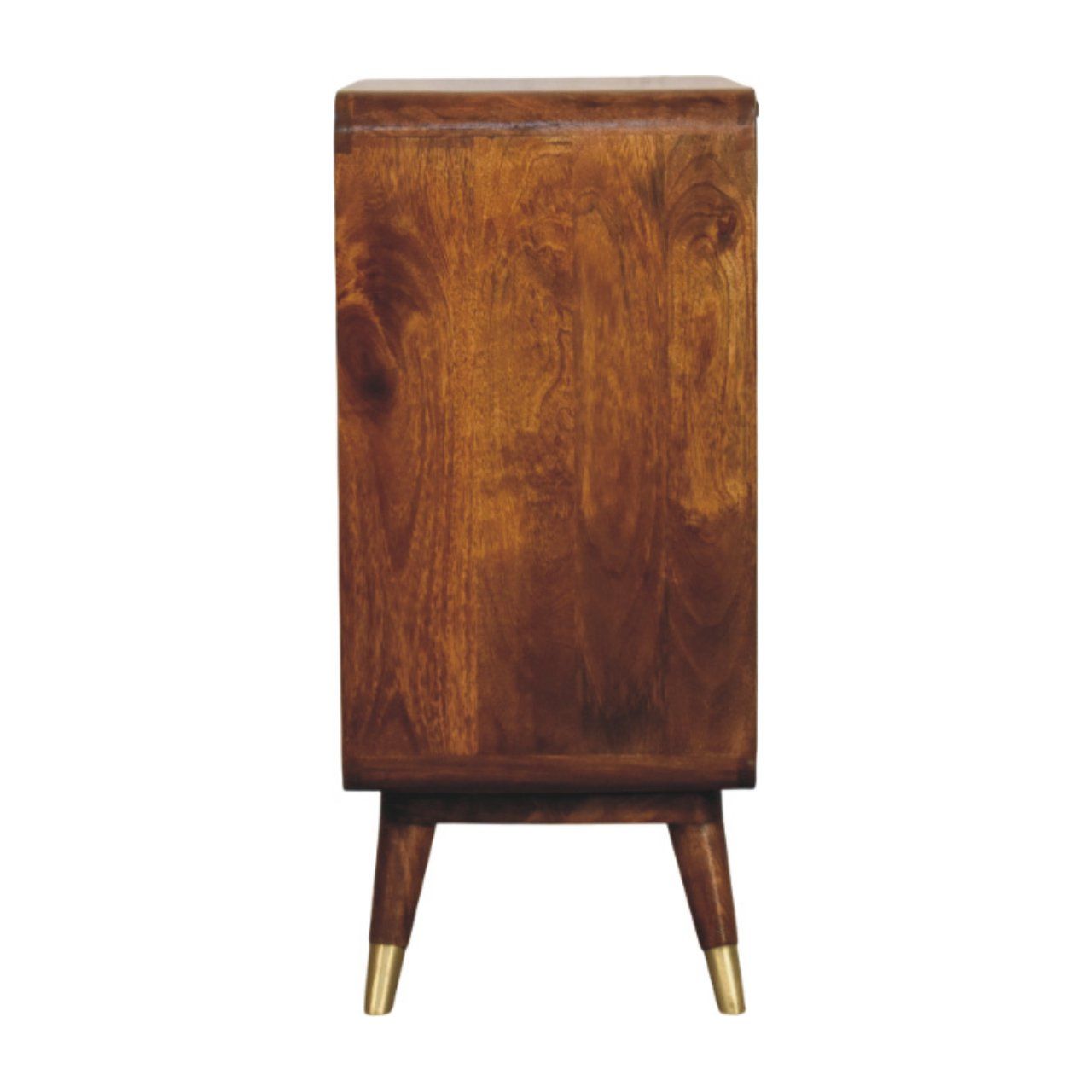 Avora - Brass Embossed 2 Door Cabinet - Brown / Golden