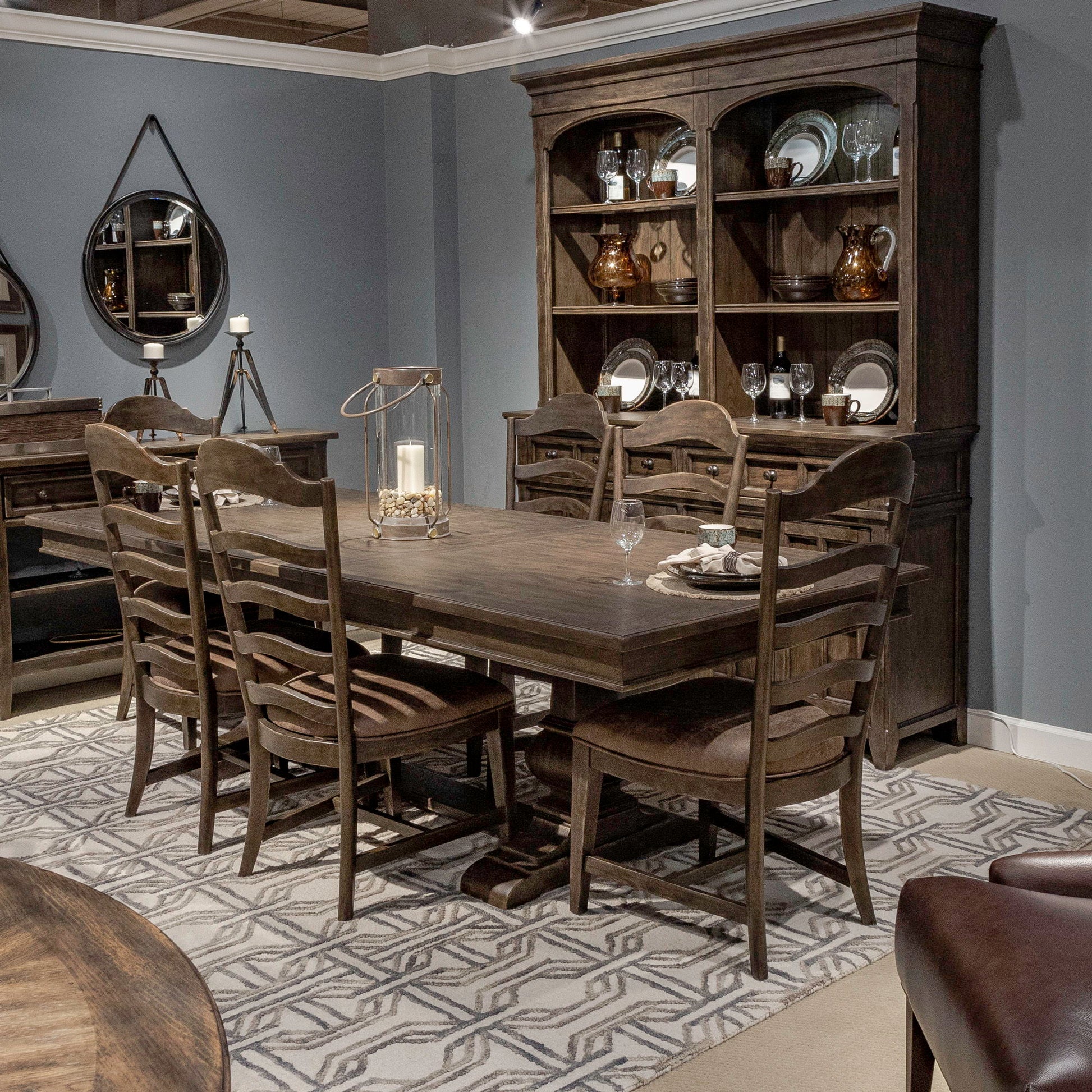 Liberty Furniture Paradise Valley - Trestle Table Set | Meri Furniture