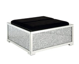 ACME Noralie - Ottoman - Mirrored & Faux Diamonds | Meri Furniture