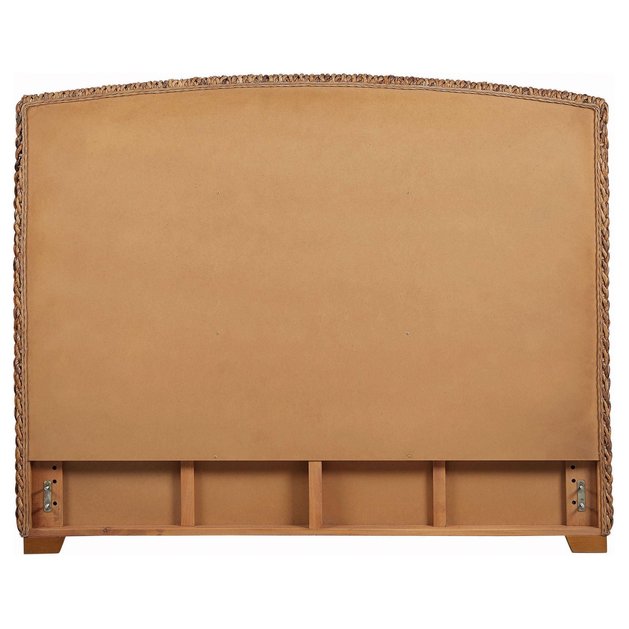 Laughton Woven Banana Leaf Queen Panel Headboard Amber