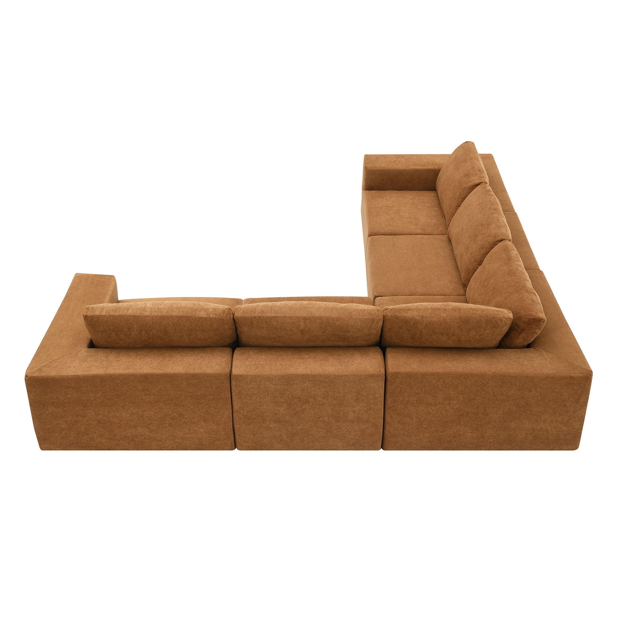 Modular Sectional With Wide Seat Free Combination L Shaped Couch Set Cloud Upholstered Minimalist Boneless Sofa