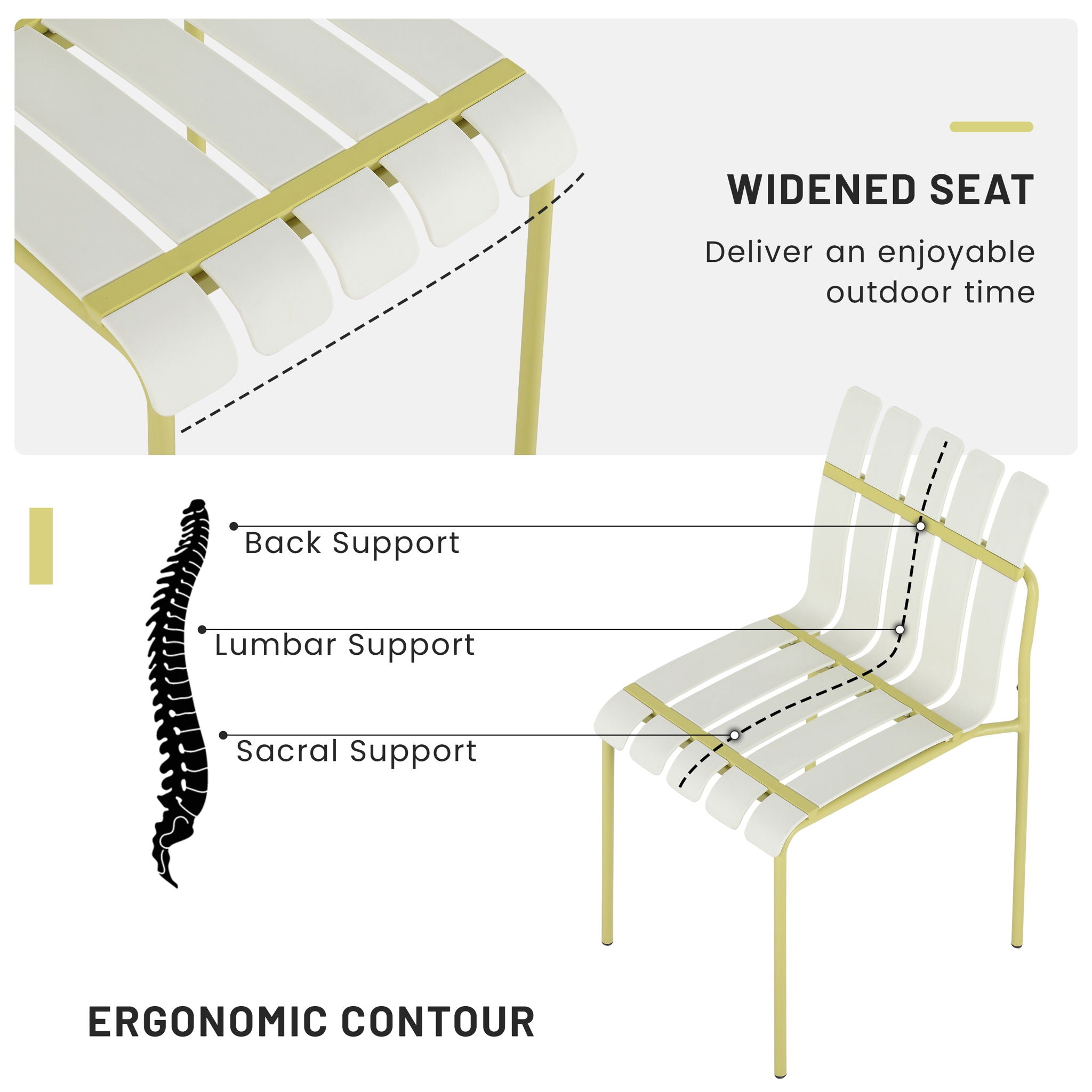 4 Piece Set Of Modern Color Block Designed Single Chairs With Long Table