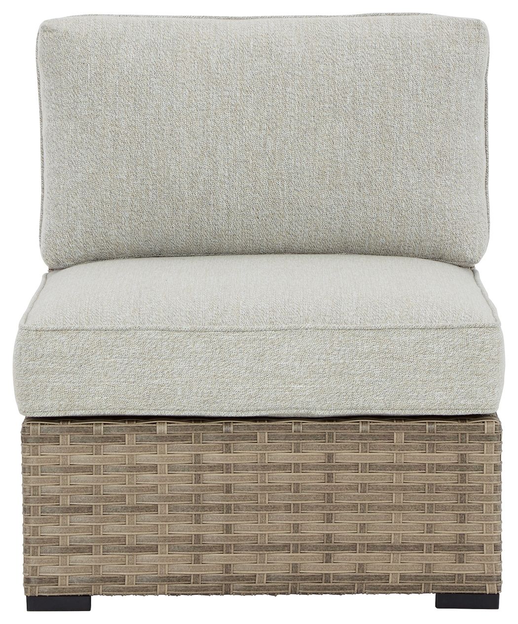 Ashley Furniture Calworth - Beige - Armless Chair W/Cushion (Set of 2) | Meri Furniture