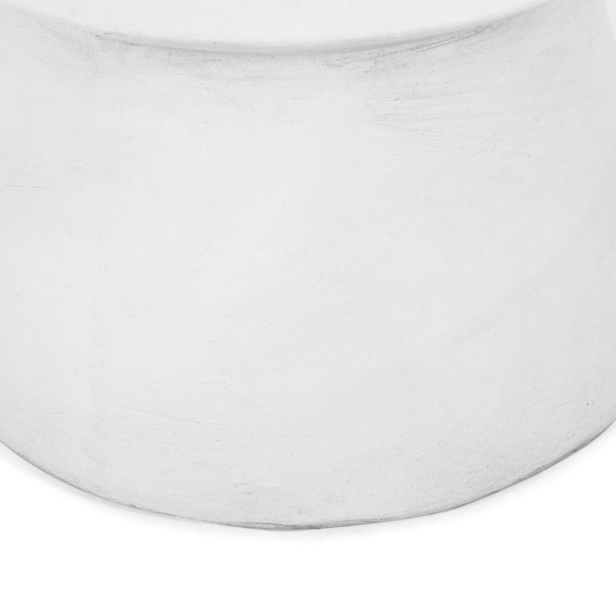 Outdoor Lightweight Concrete End Table With Hourglass Structure - Antique White