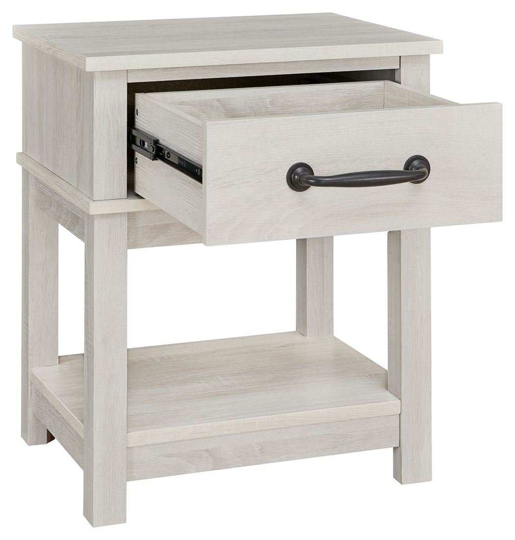 Signature Design by Ashley® Dorrinson - White - One Drawer Night Stand | Meri Furniture