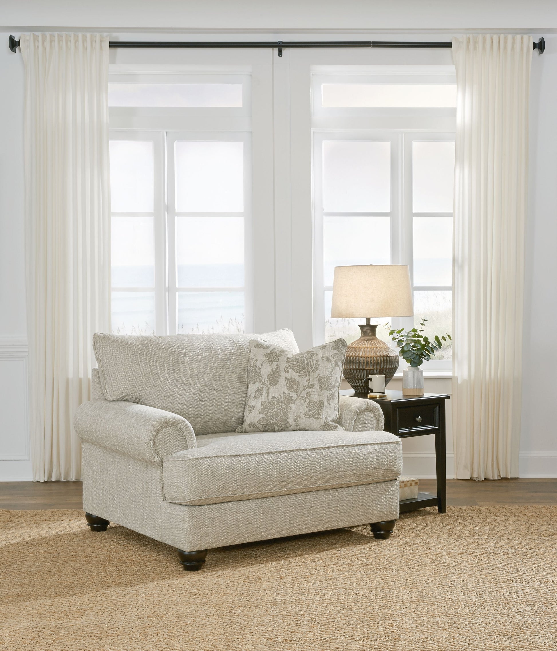 Ashley Furniture Asanti - Fog - Chair And A Half | Meri Furniture