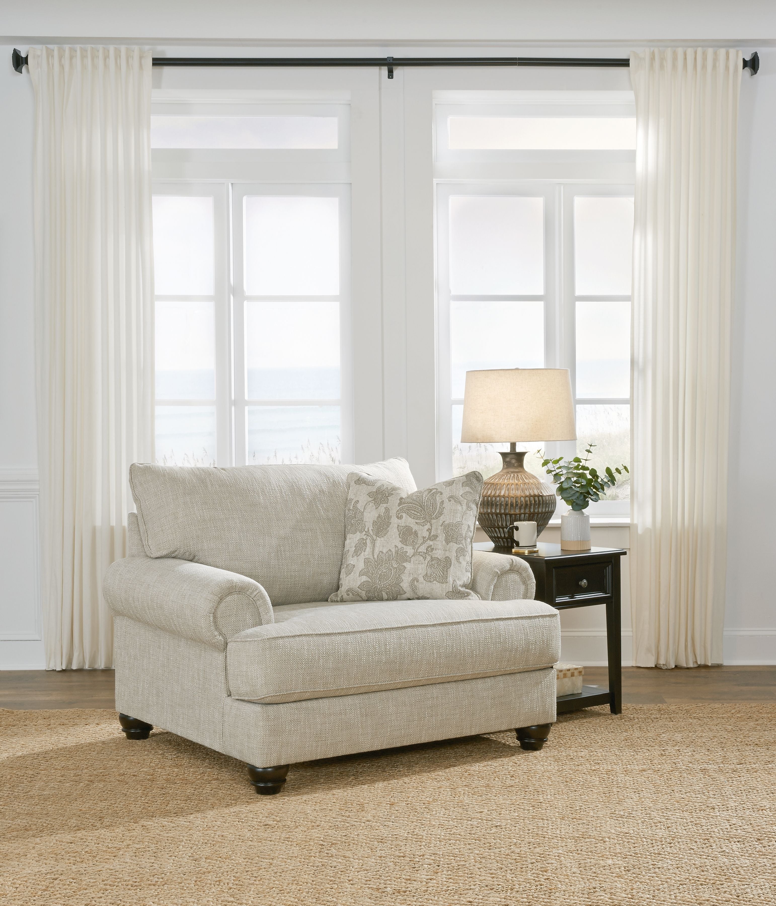 Ashley Furniture Asanti - Fog - Chair And A Half | Meri Furniture
