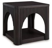 Signature Design by Ashley® Yellink - Black - Square End Table | Meri Furniture