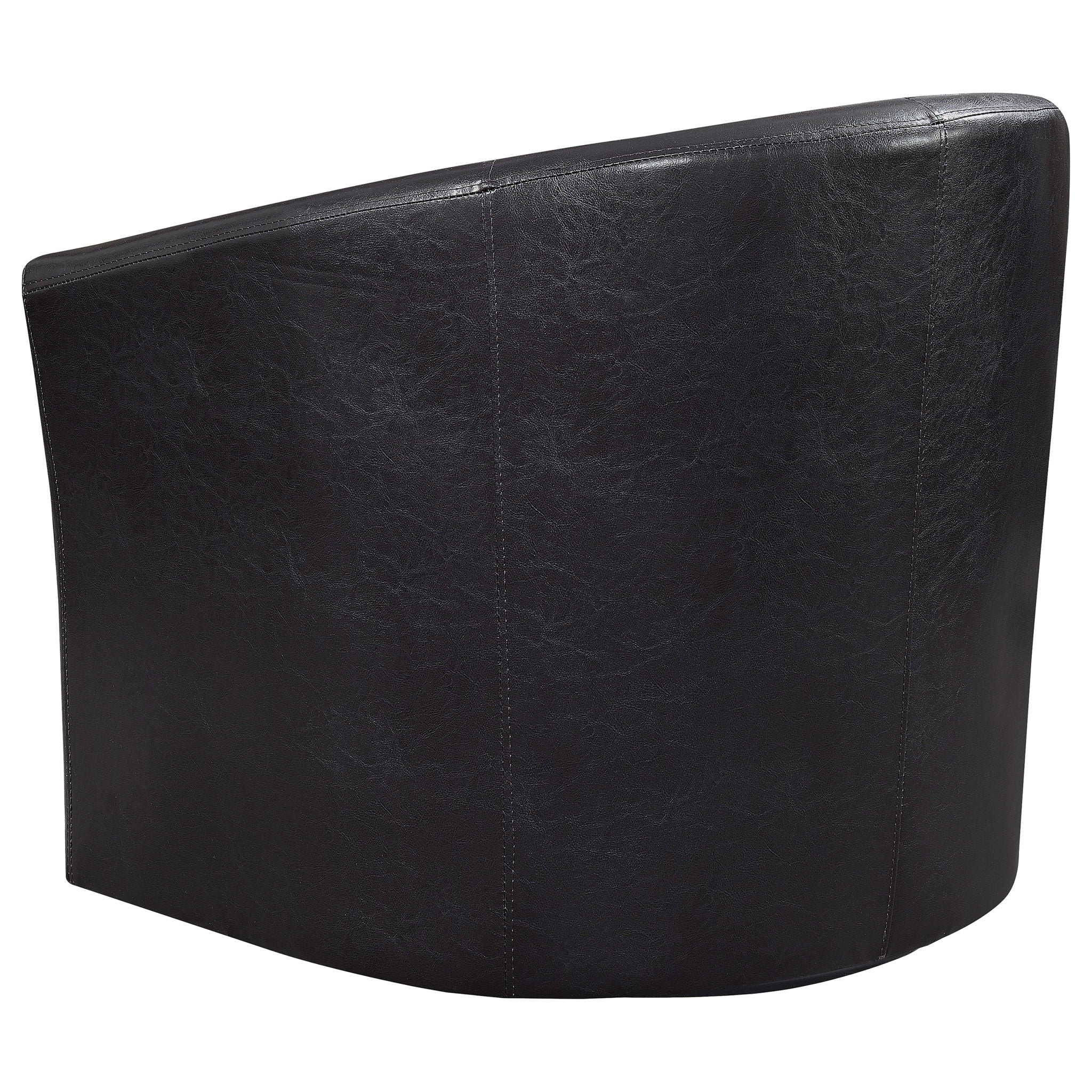 Tournefeuille - Swivel Armchair With Barrel Back Design And Sloping Armrests - Brown