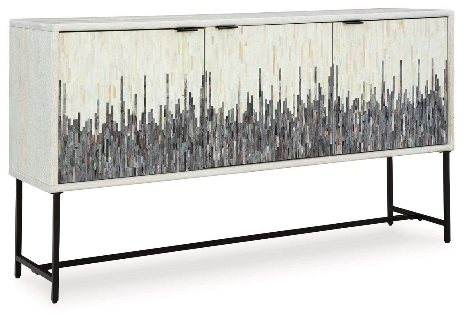 Signature Design by Ashley® Freyton - White / Gray - Accent Cabinet | Meri Furniture