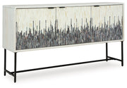 Signature Design by Ashley® Freyton - White / Gray - Accent Cabinet | Meri Furniture