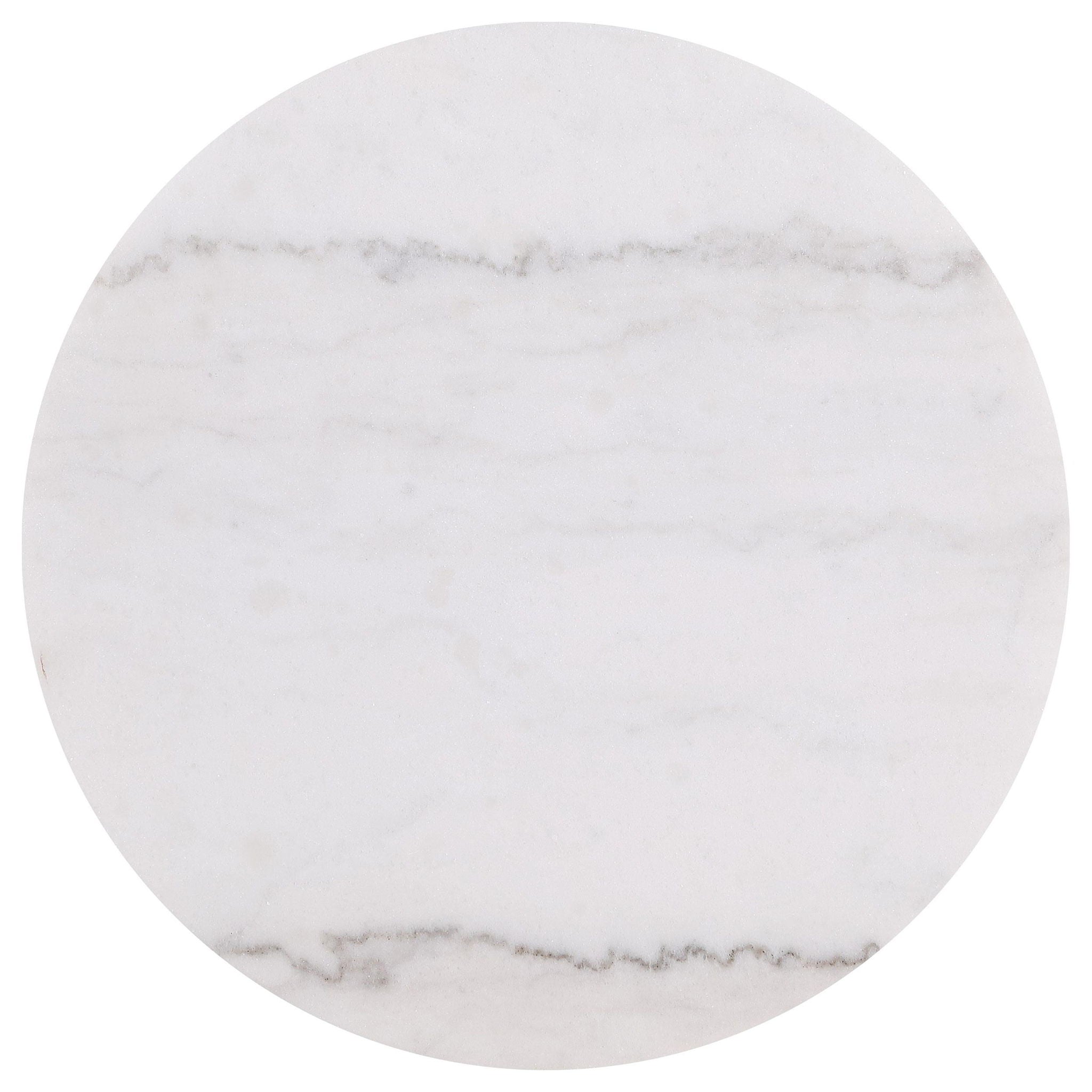 Jason 3-piece Round White Marble Coffee Table Set Greige