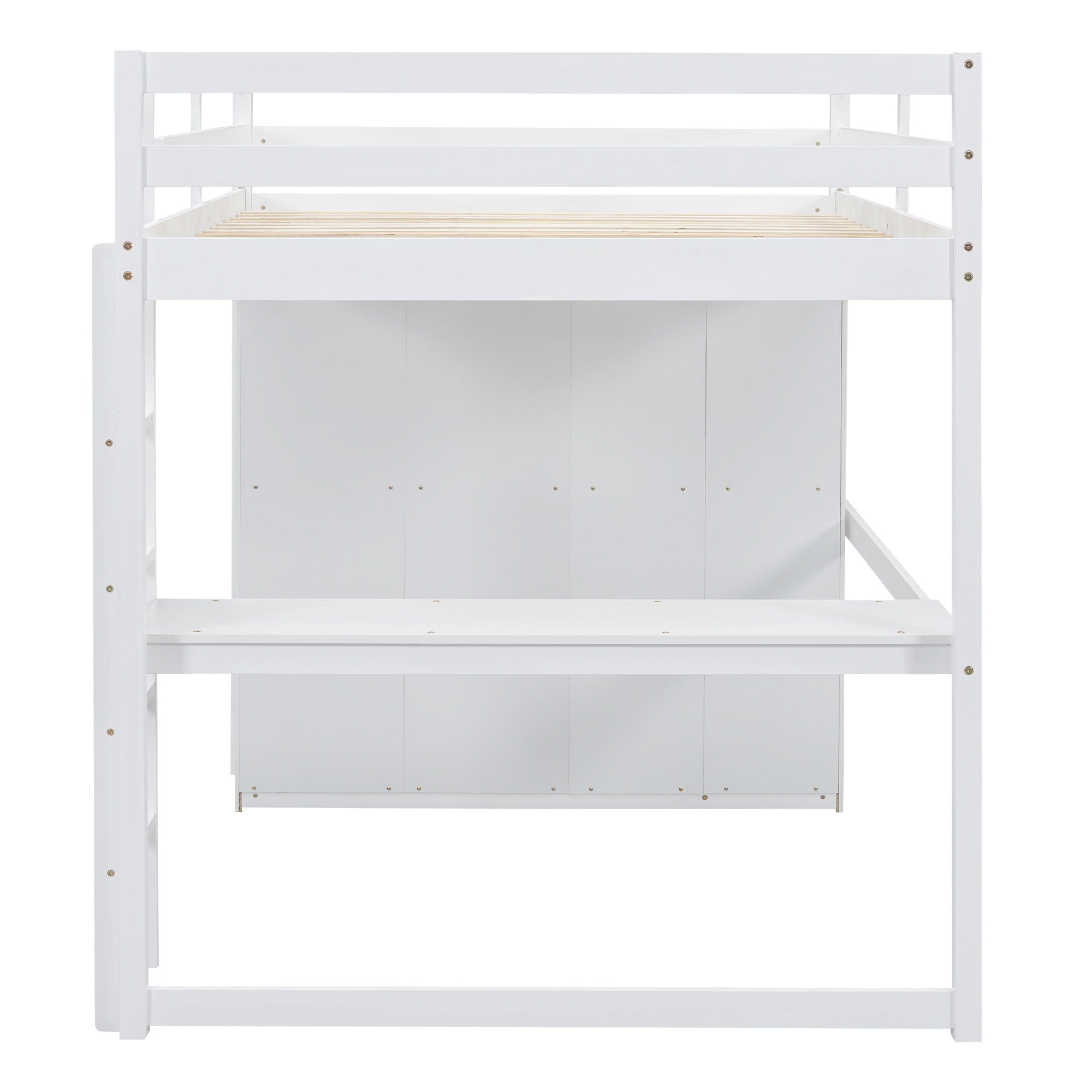 Loft Bed With Built In Wardrobe, Shelves And Drawers
