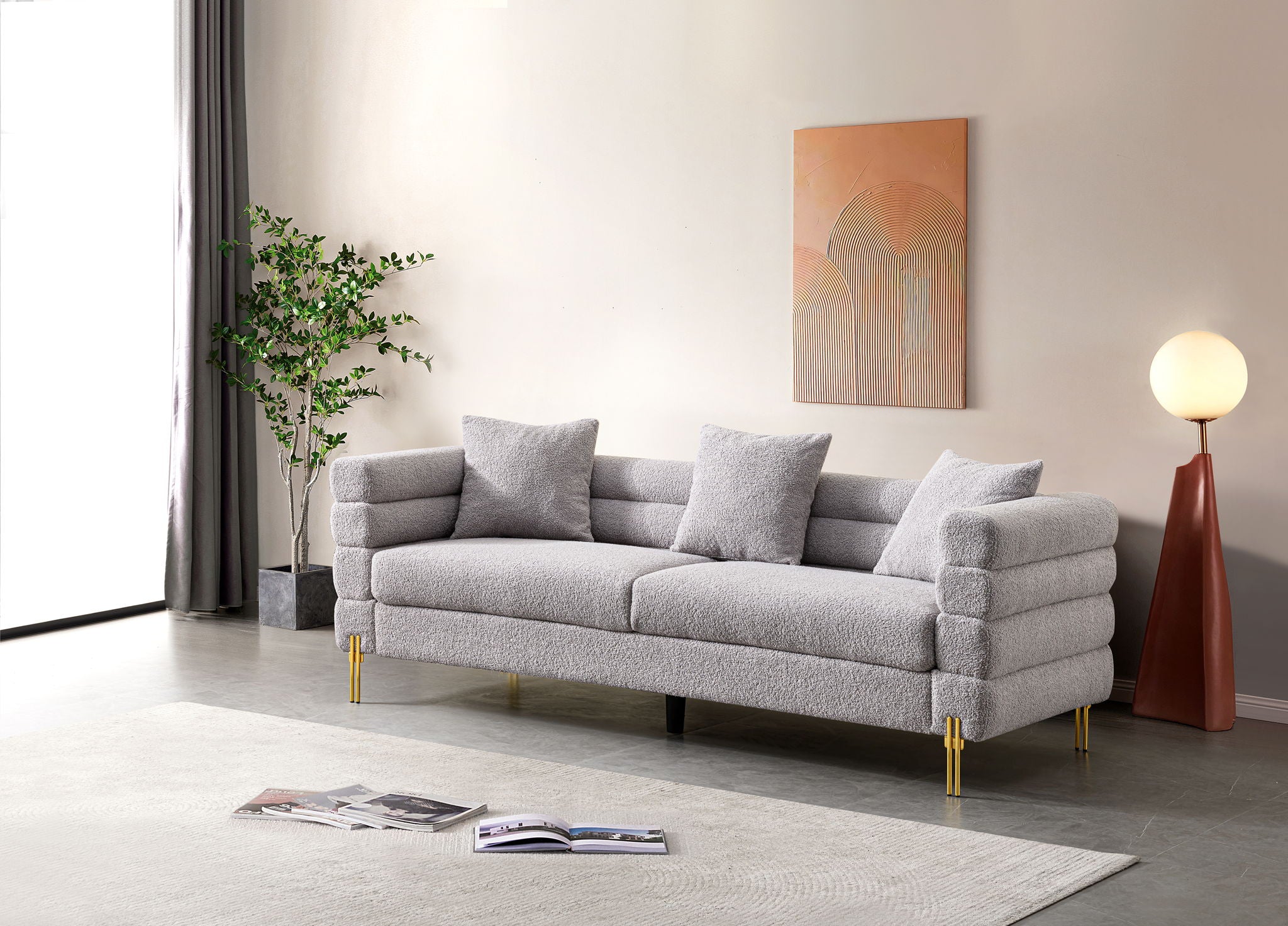 Modern Luxurious And Comfortable Upholstered Sofa