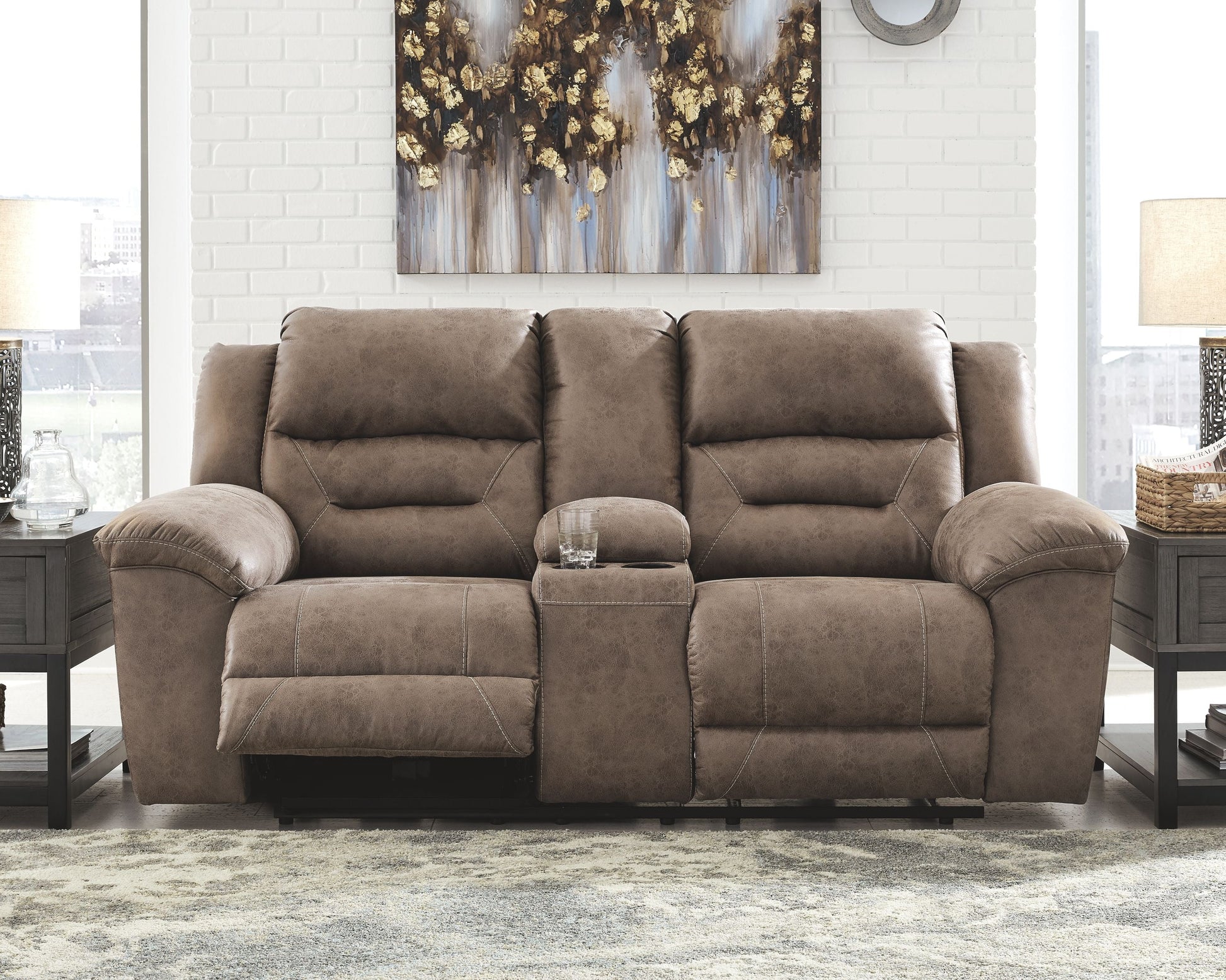 Ashley Furniture Stoneland - Reclining Loveseat | Meri Furniture