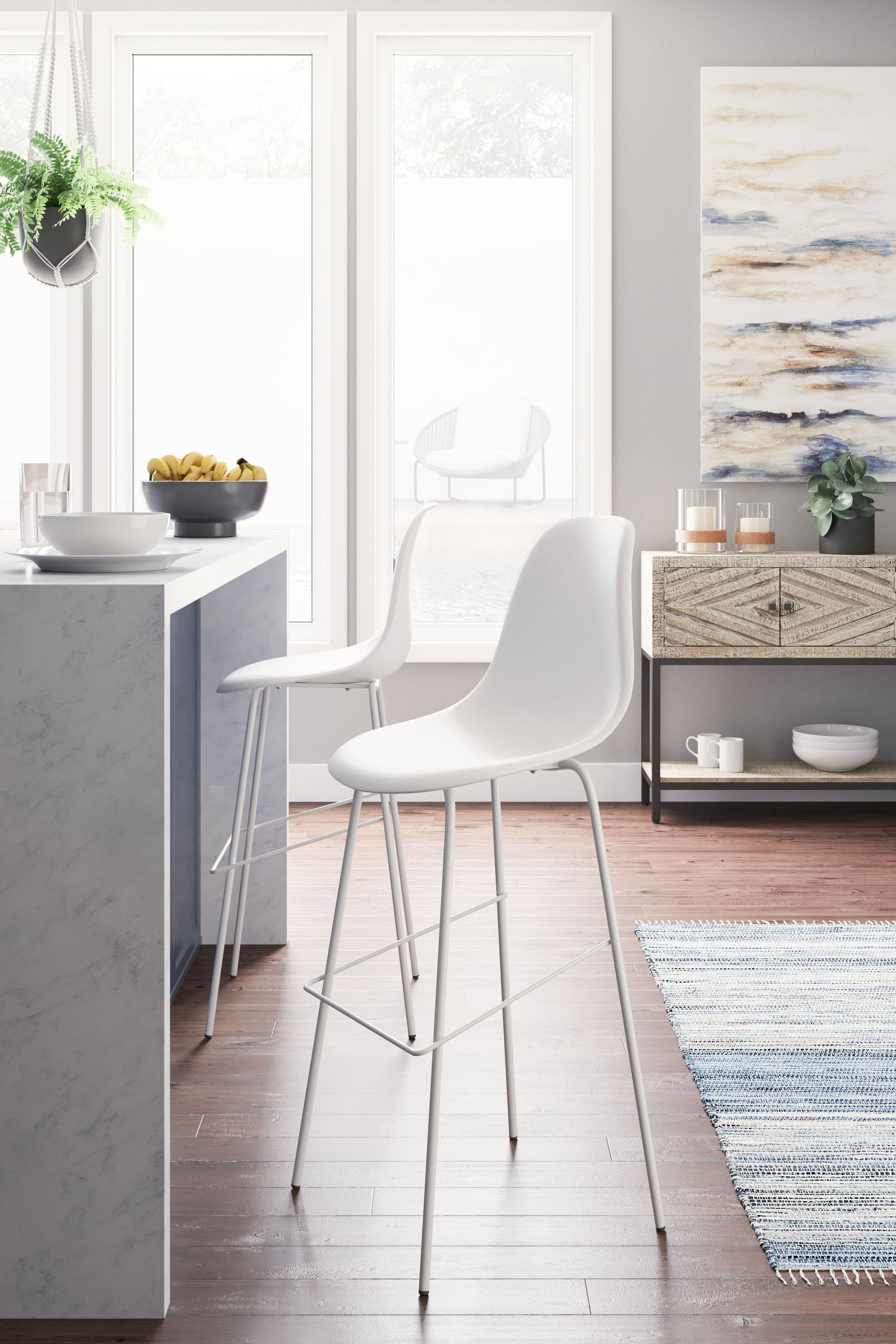 Signature Design by Ashley® Forestead - Tall Barstool (Set of 2) | Meri Furniture