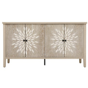 Modern Storage Cabinet With 4 Doors & Adjustable Shelves