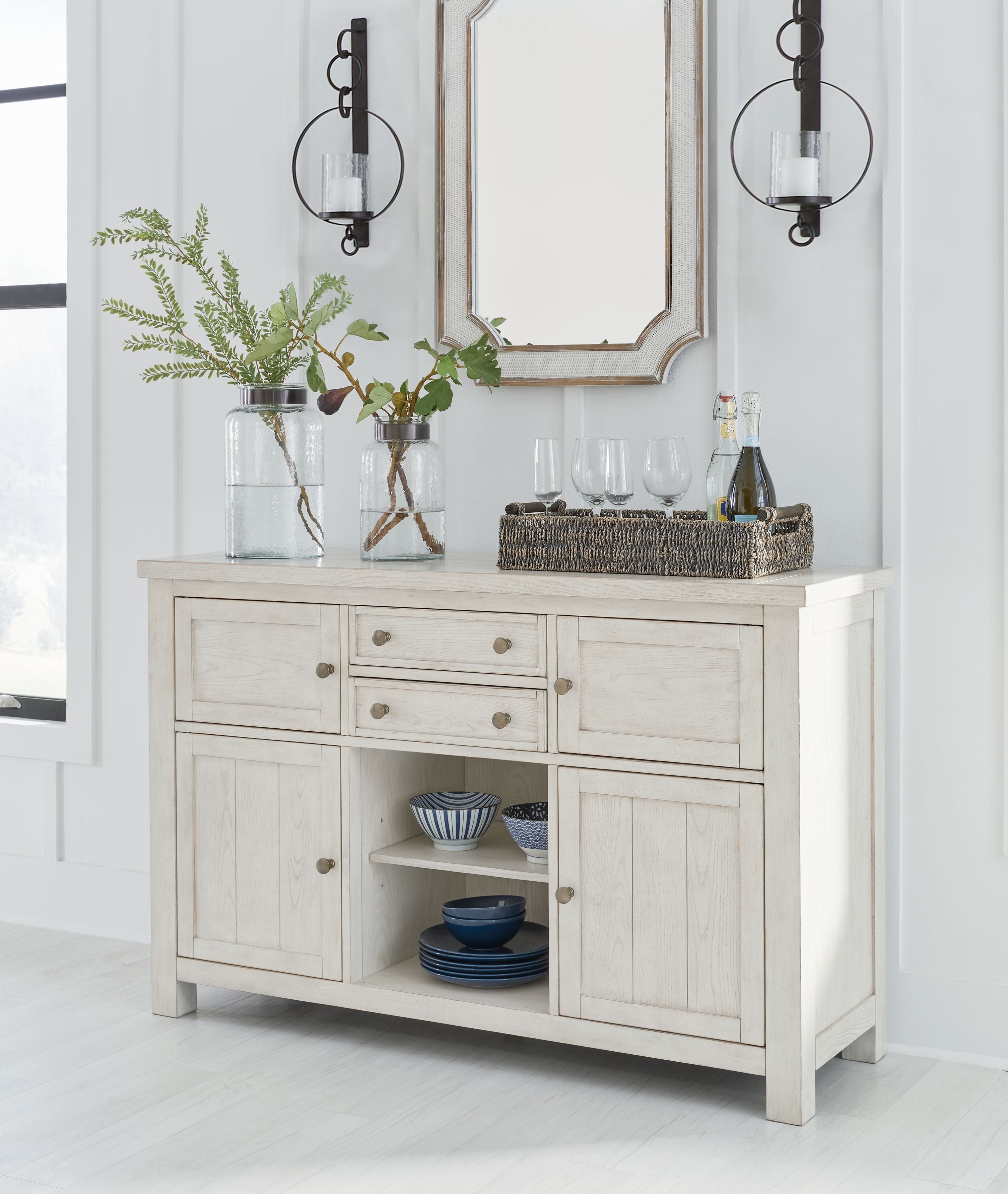 Signature Design by Ashley® Robbinsdale - Antique White - Dining Room Server | Meri Furniture