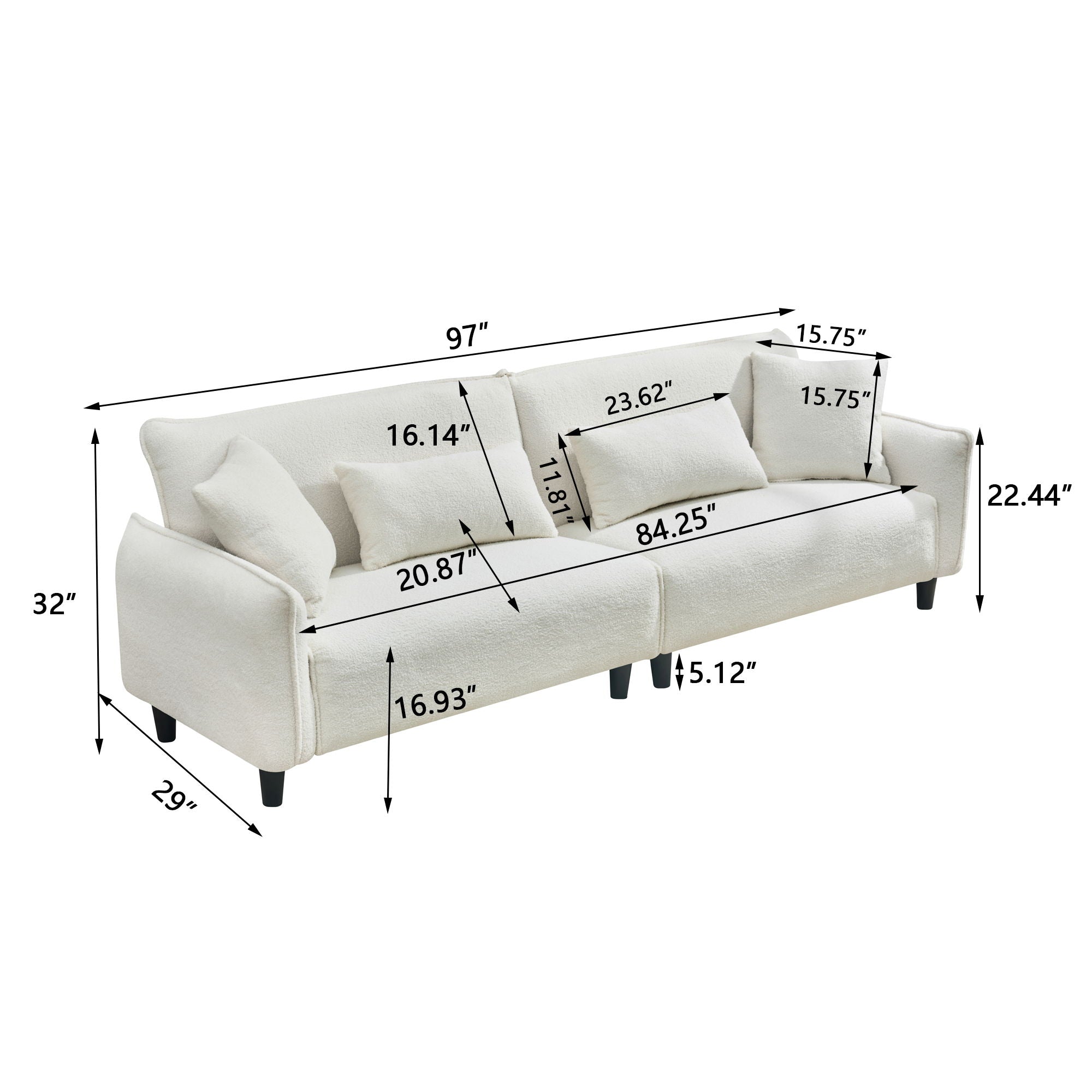 Teddy Velvet Sofa, Soft & Comfortable