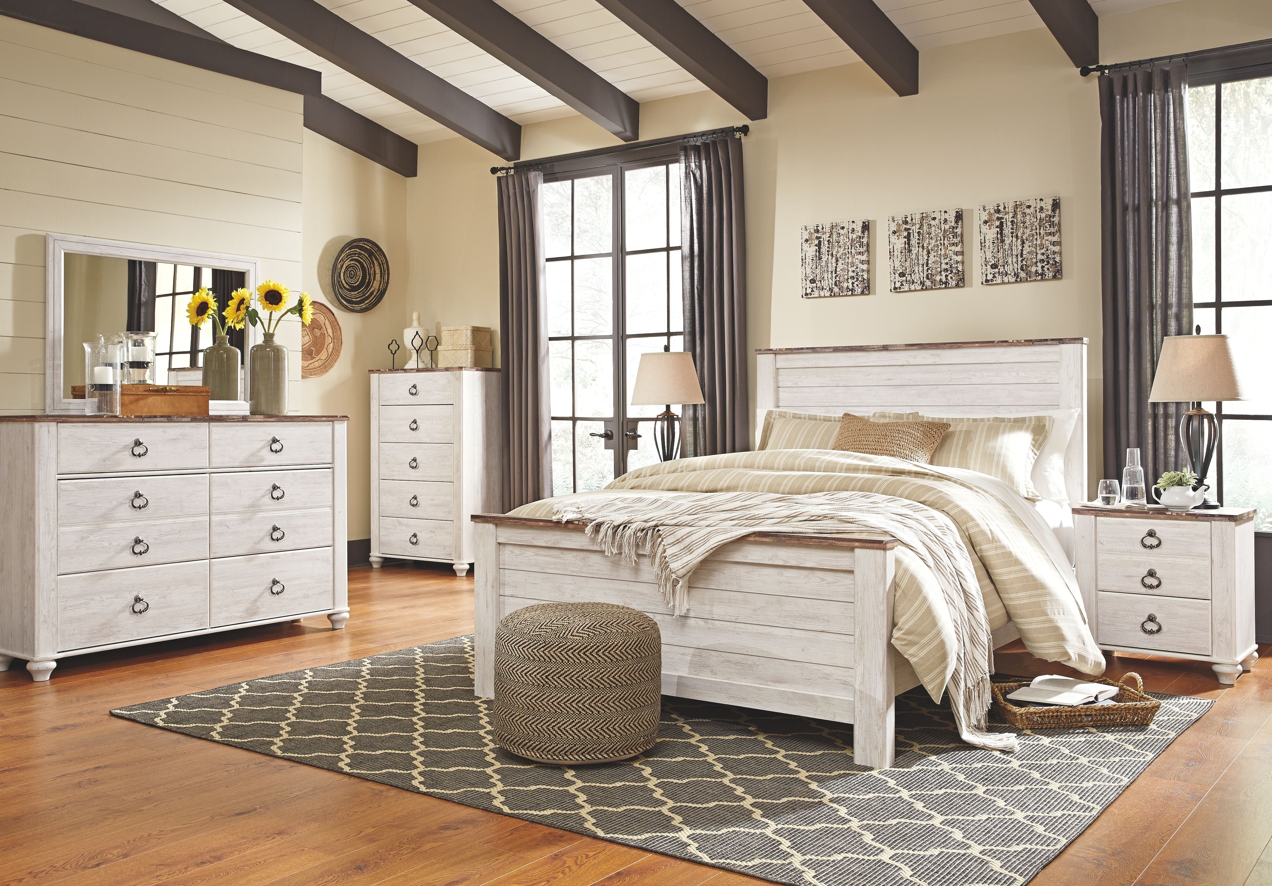 Signature Design by Ashley® Willowton - Panel Bedroom Set | Meri Furniture