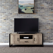 Liberty Furniture Sun Valley - 64" TV Console With Faux Metal - Light Brown | Meri Furniture