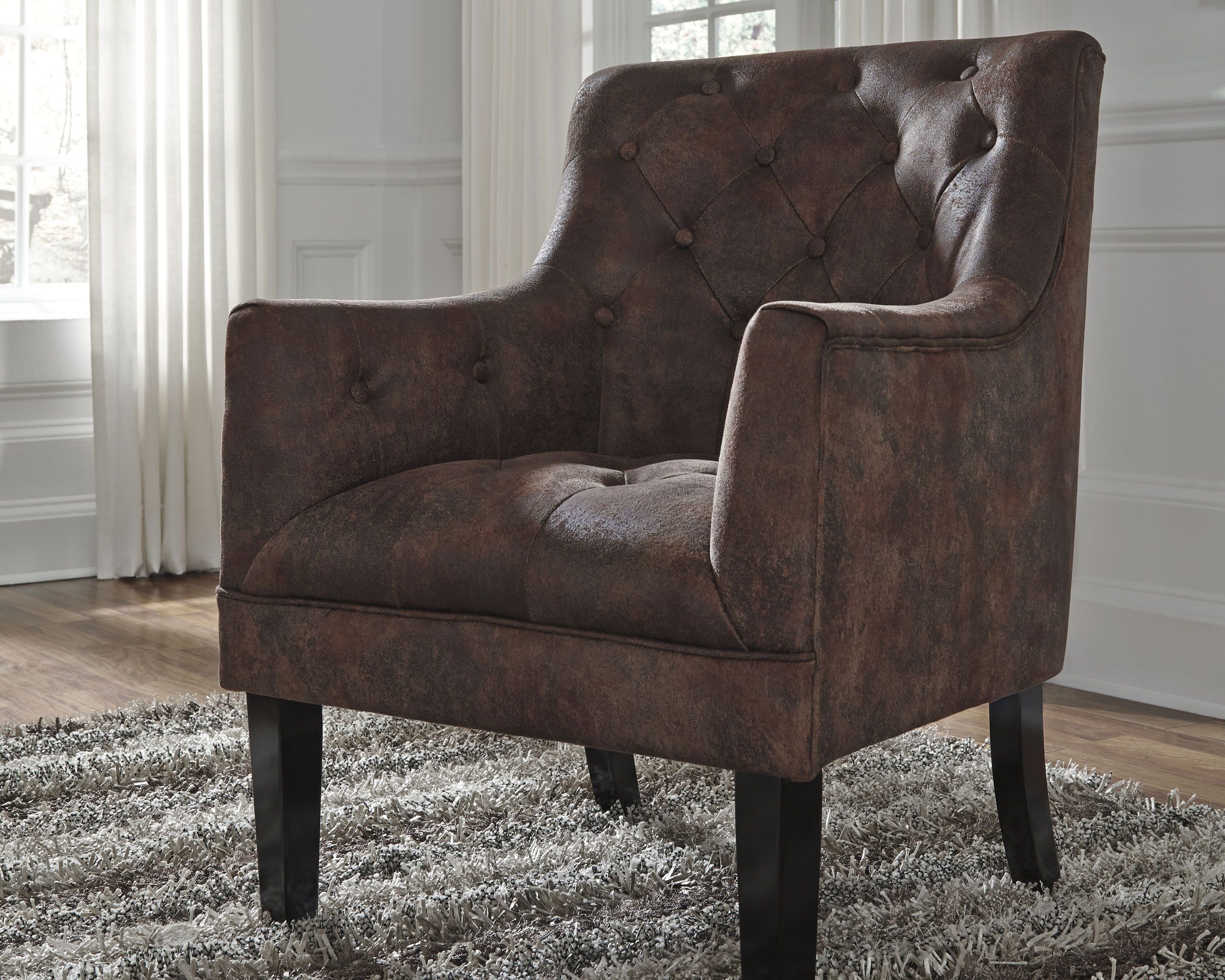 Ashley Furniture Drakelle - Mahogany - Accent Chair | Meri Furniture