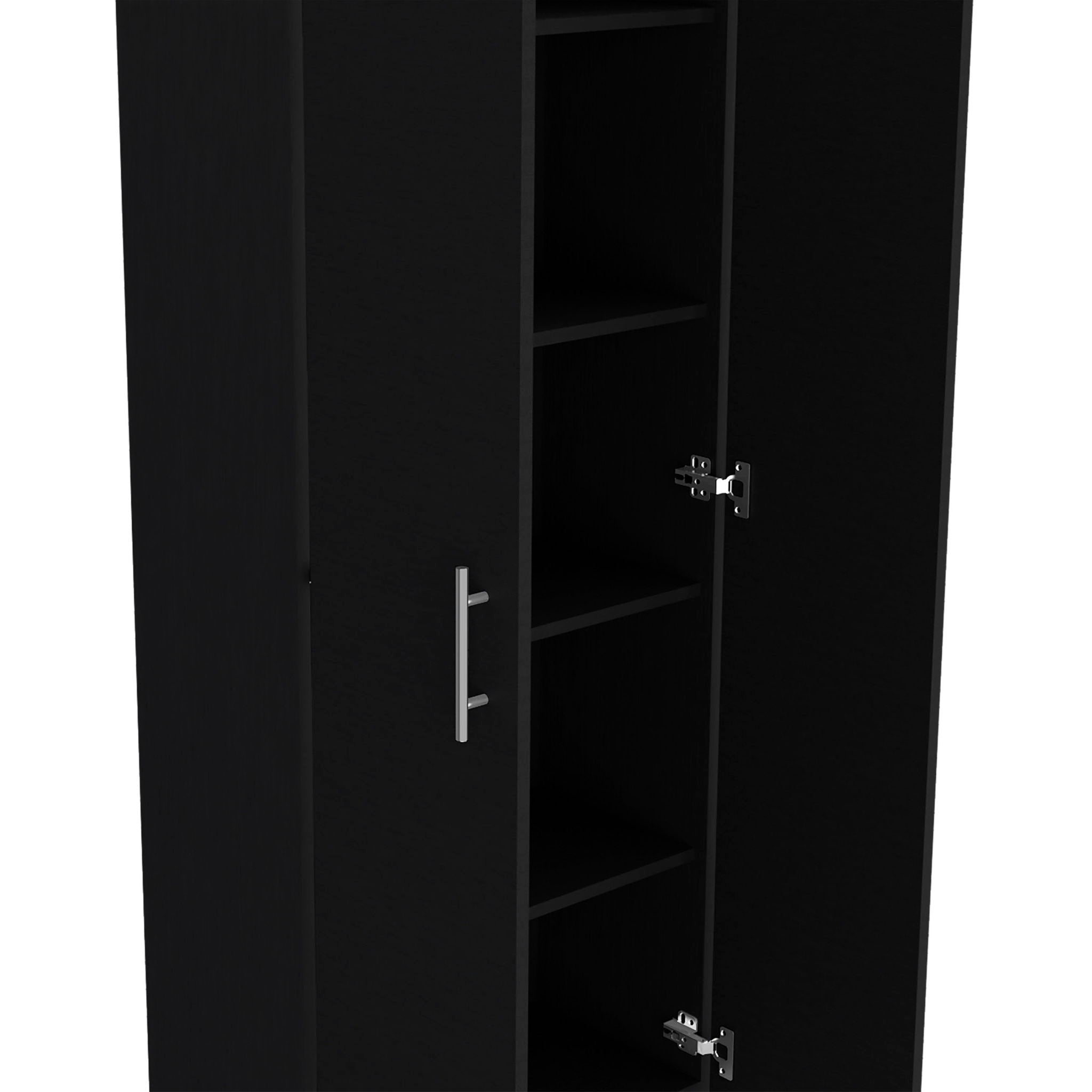 Clinton - Pantry Cabinet Kitchen Storage - Black