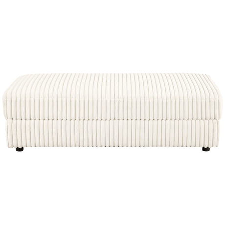 Emberson - Upholstered Rectangular Storage Ottoman - Ivory