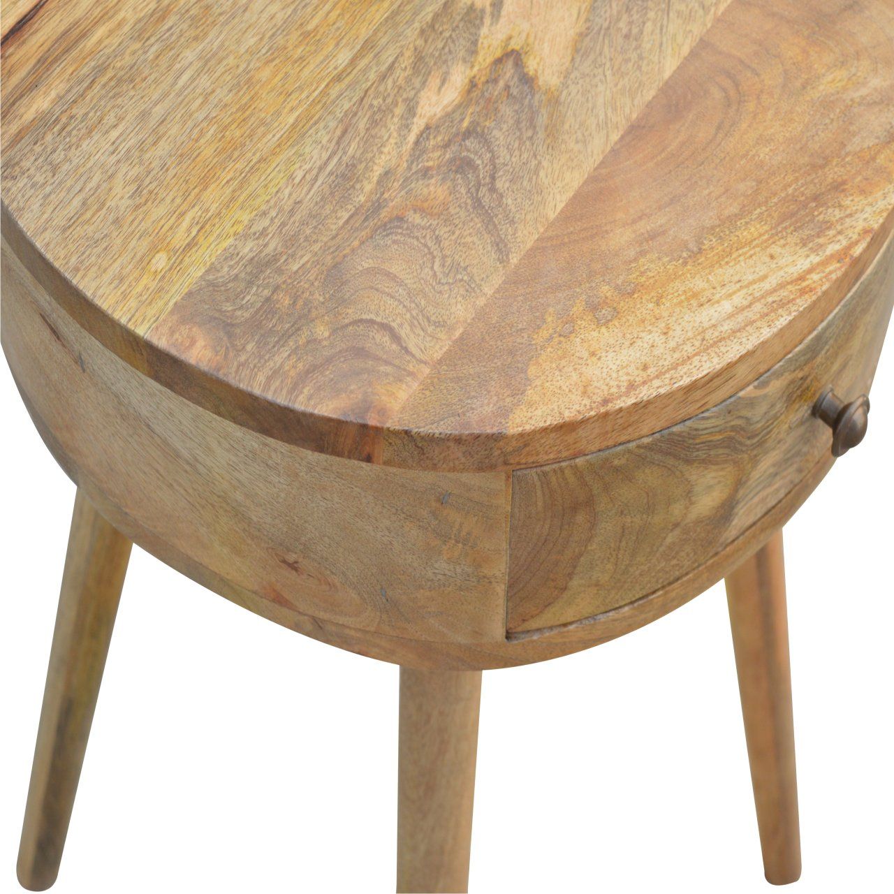 Nordic Chestnut Circular Nightstand