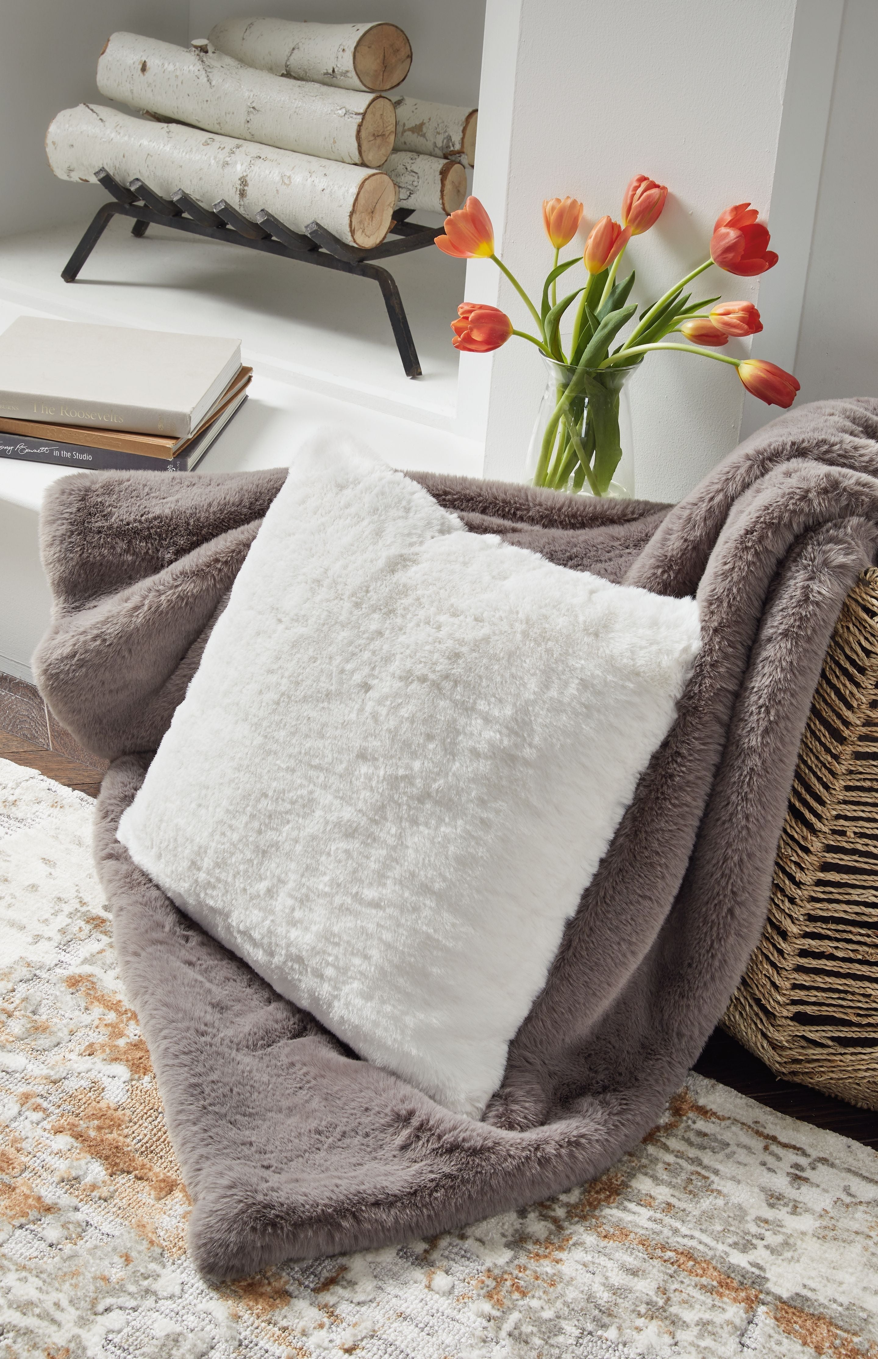 Ashley Furniture Gariland - Faux Fur Pillow | Meri Furniture