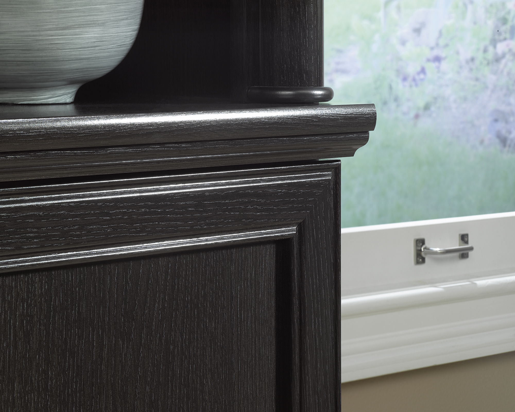 Palladia Bookcase Library With Doors in Wind Oak