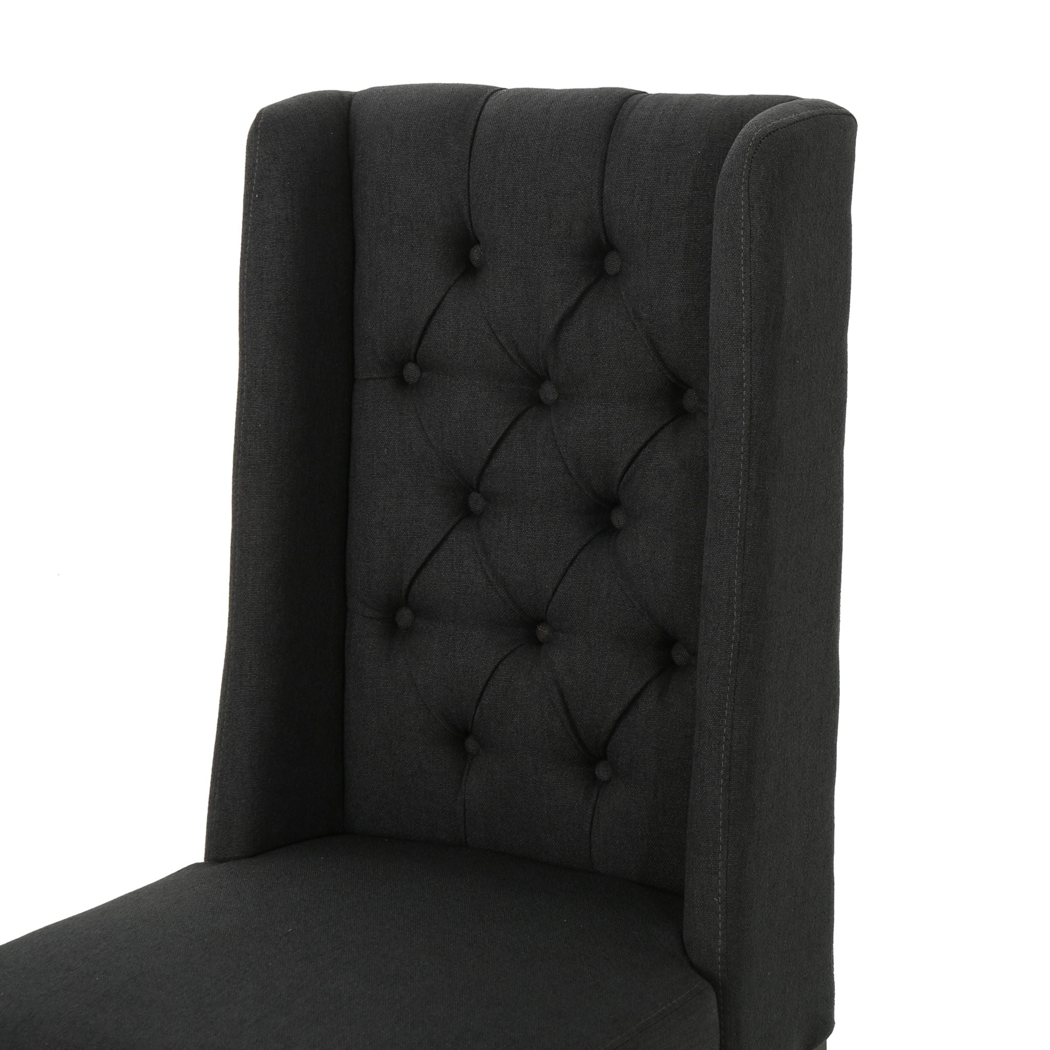 Sophisticated Tufted Dining Chair With High Back Design