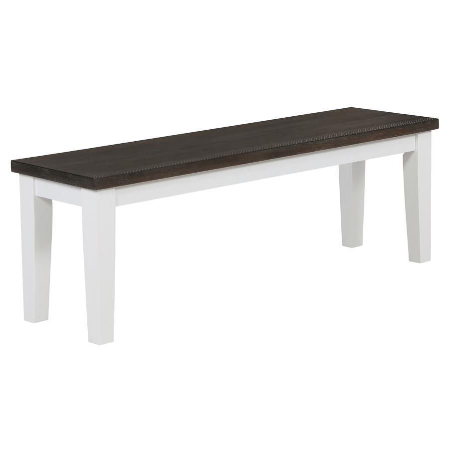 Coaster Fine Furniture Kingman - Wood Dining Bench - Distressed White | Meri Furniture