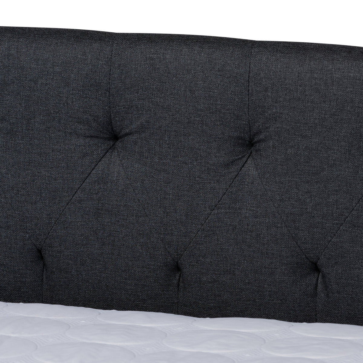 Delora Modern and Contemporary Dark Grey Fabric Upholstered Full Size Daybed with Roll-Out Trundle Bed