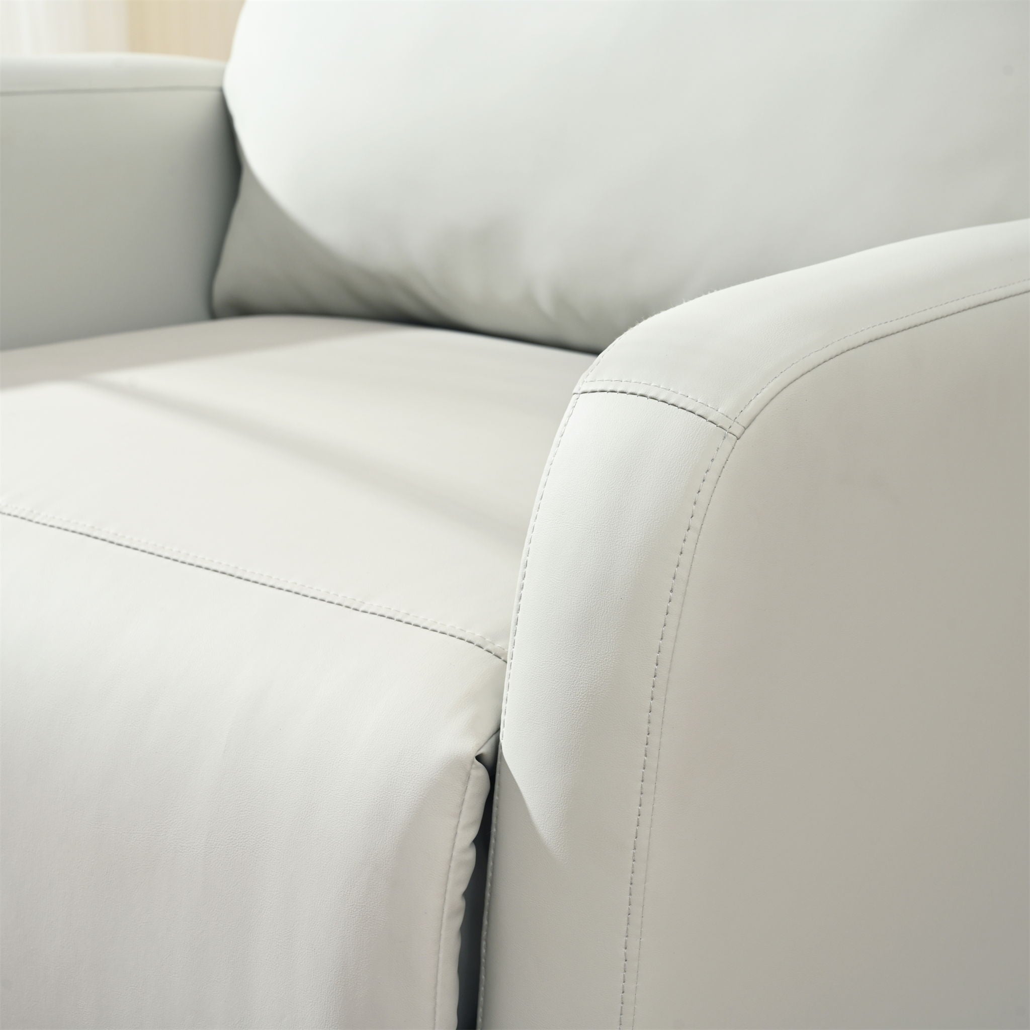 Rocking Recliner Chair, 360 Degree Swivel Nursery Rocking Chair, Glider Chair, Modern Small Rocking Swivel Recliner Chair For Bedroom, Living Room Chair Home Theater Seat, Phone Holder - Light Gray