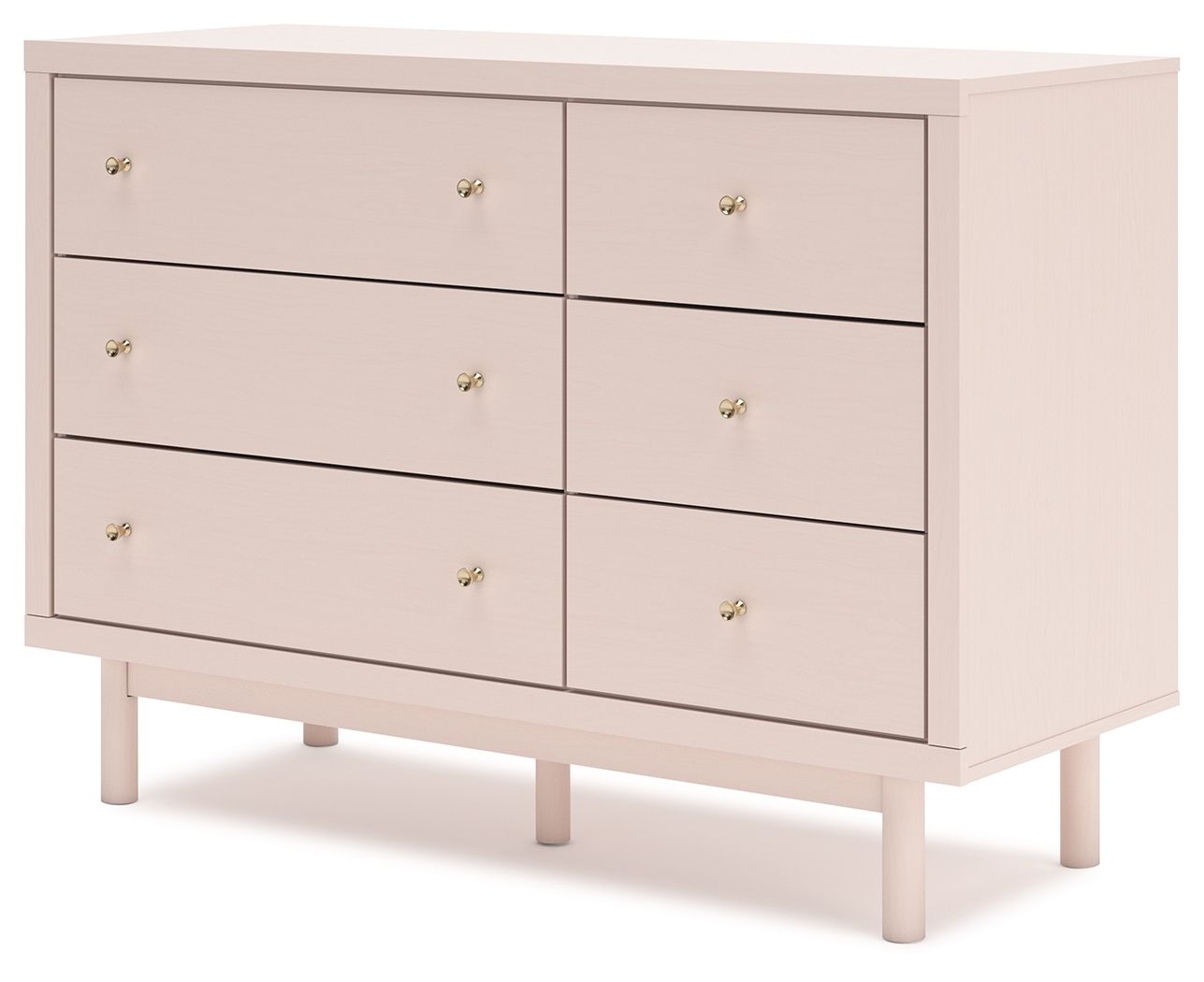 Signature Design by Ashley® Wistenpine - Blush - Six Drawer Dresser | Meri Furniture