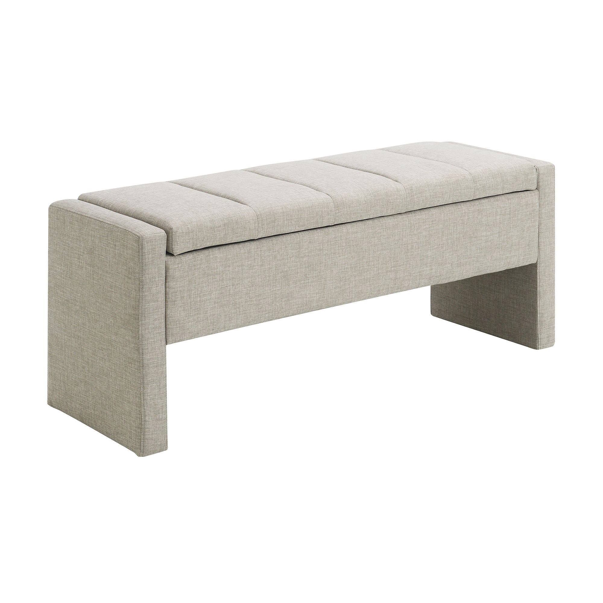 Modern Upholstered Large Bed End Bench With Storage