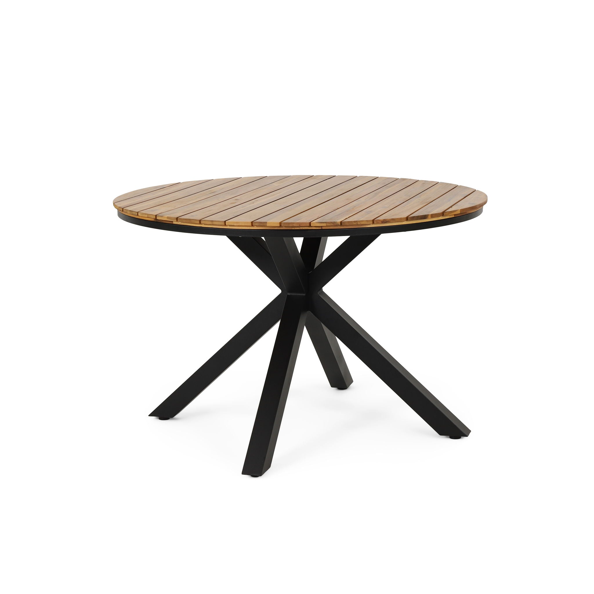 Outdoor Dining Table - Teak / Black