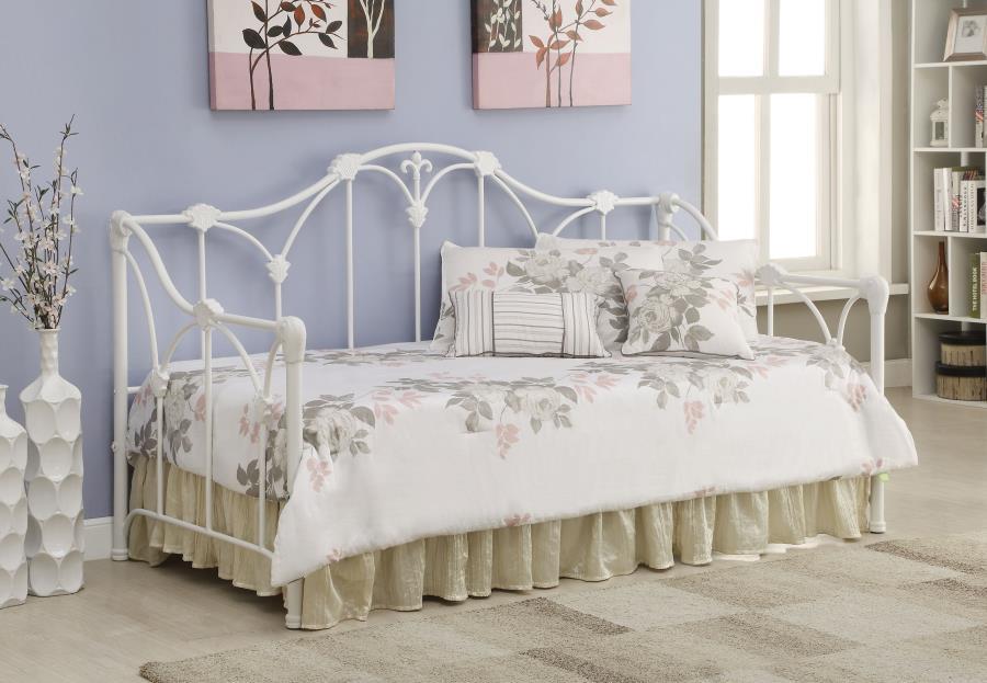 Coaster Fine Furniture Halladay - Metal Twin Daybed - White | Meri Furniture