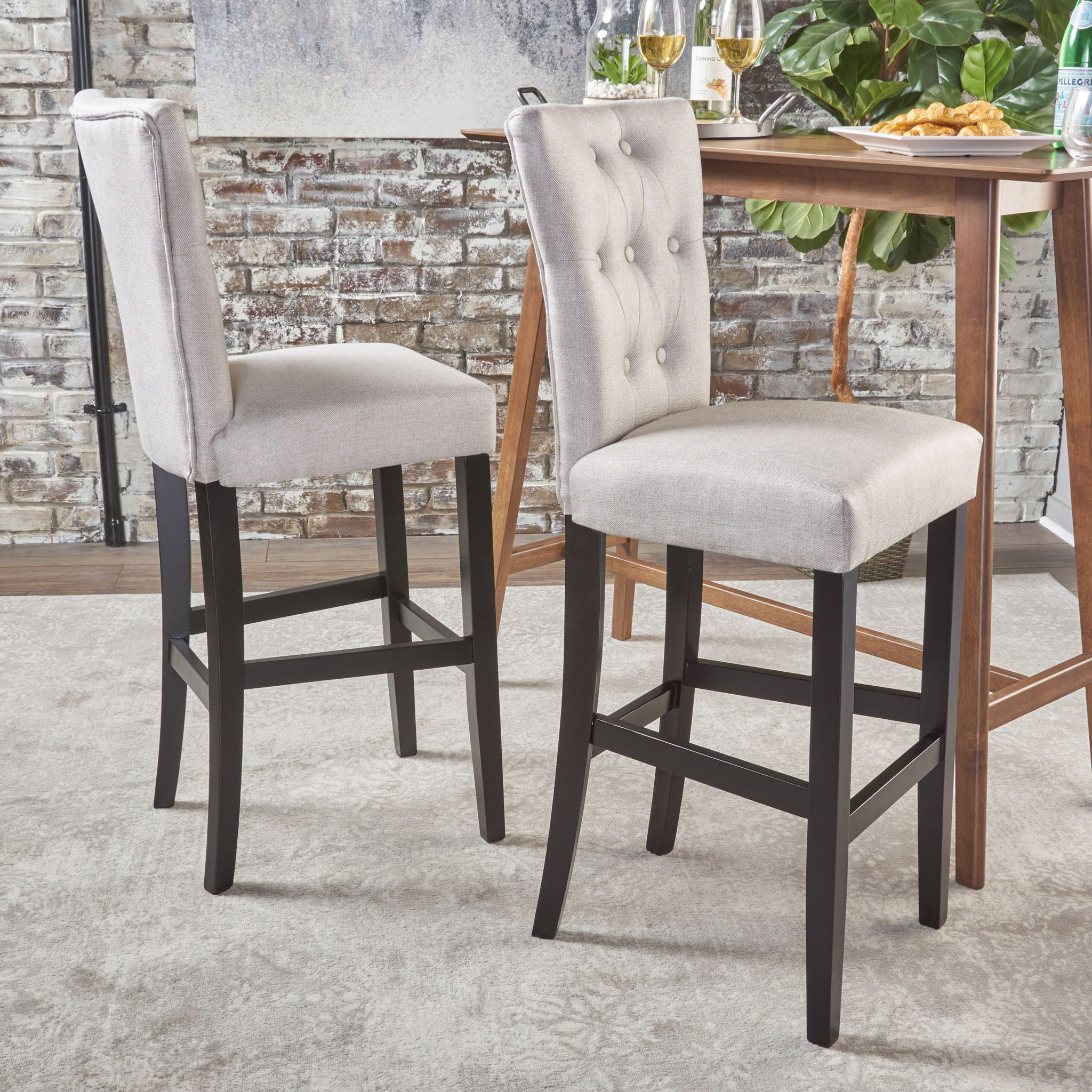 Elegant Barstool Set With Plush Cushioning
