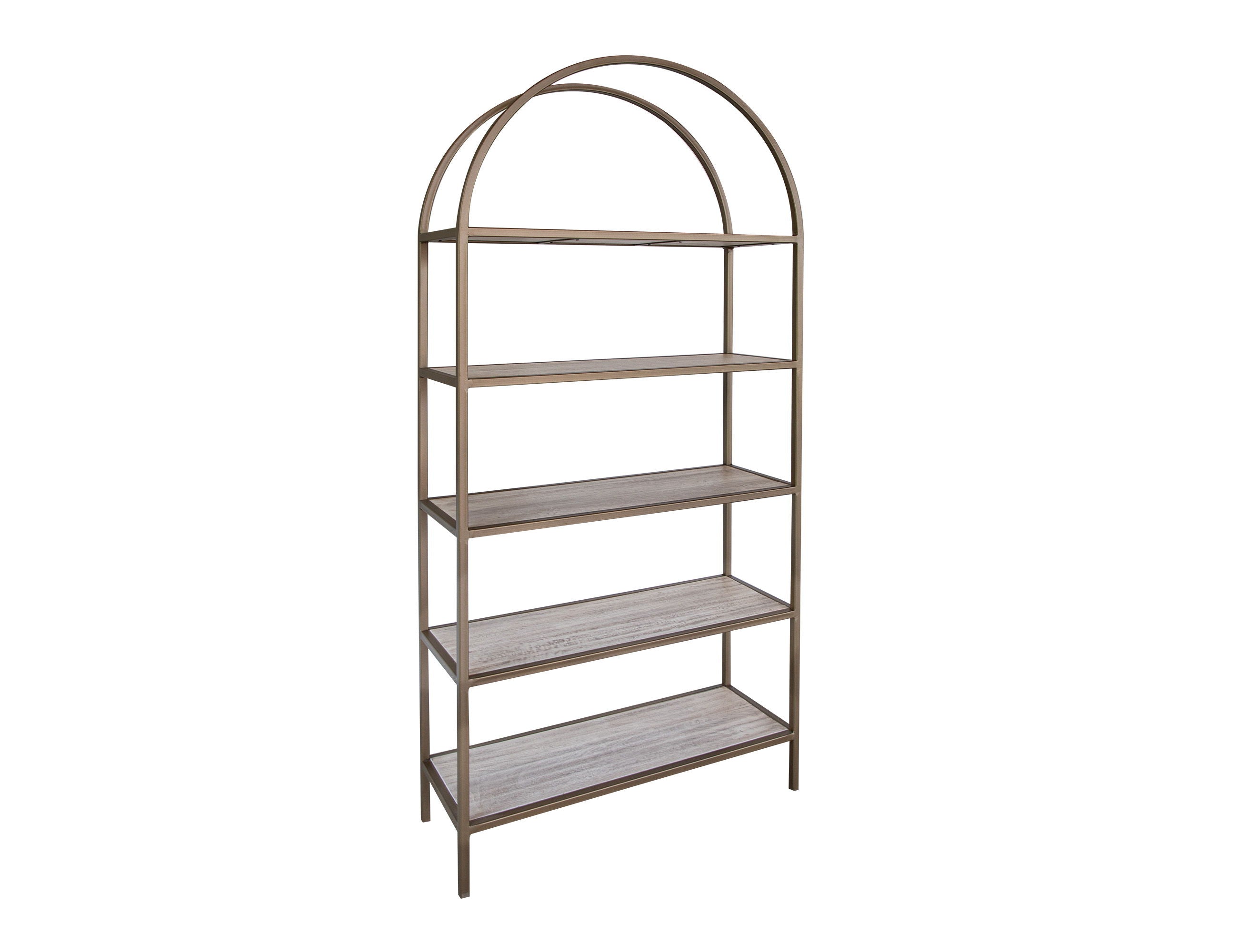 International Furniture Direct Sahara - Bookcase - Light Cream / Golden | Meri Furniture